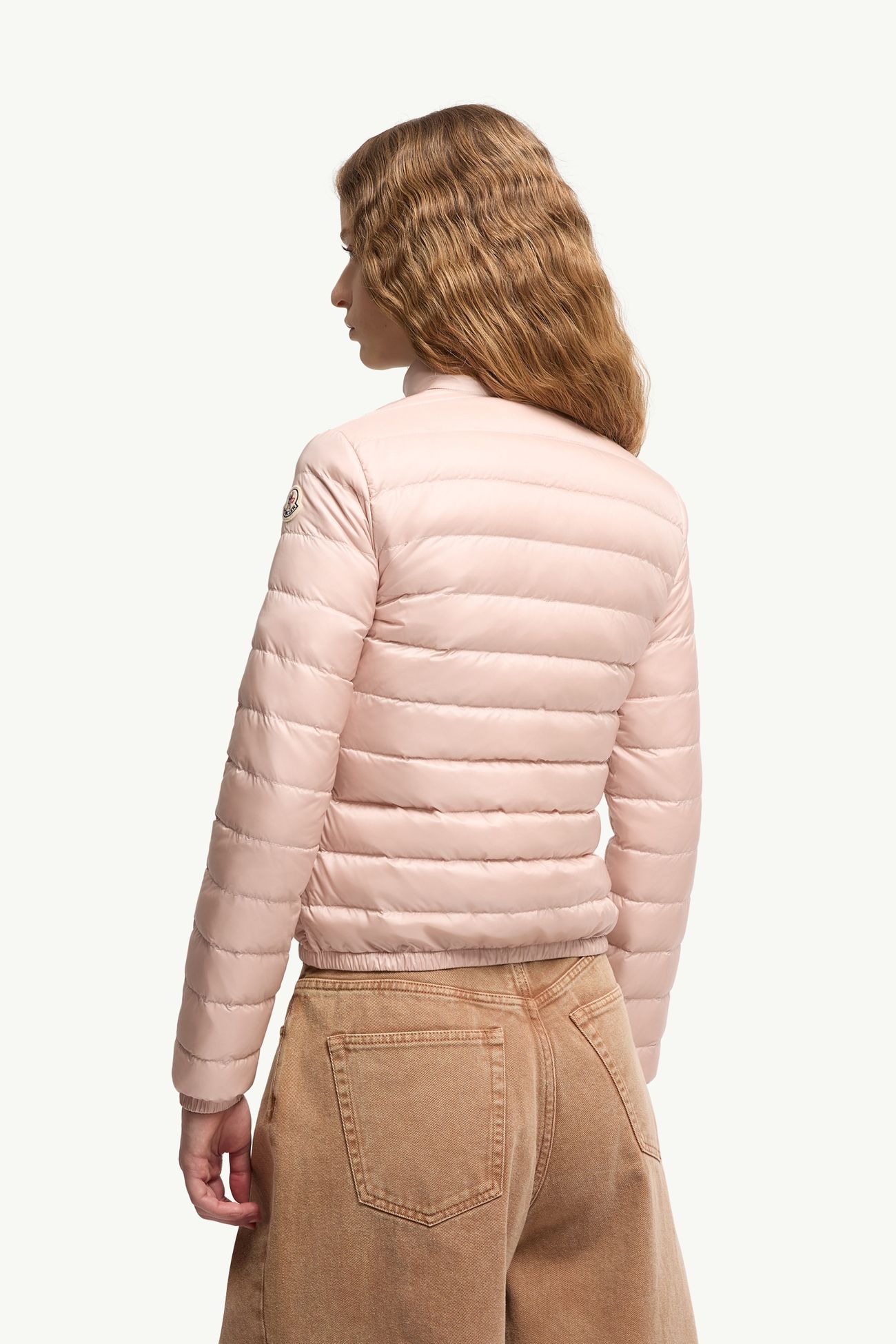 Lans Packable Short Down Jacket Women Light Pink Moncler 4