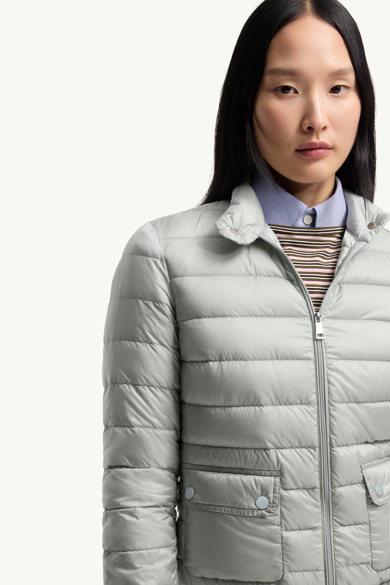 Lans Packable Short Down Jacket Women Gray Moncler 5