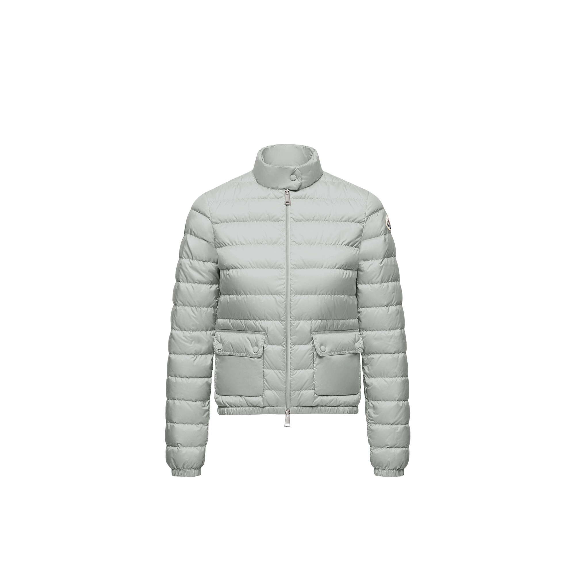 Moncler   Lans Packable Short Down Jacket for Women in Gray, Size: 24