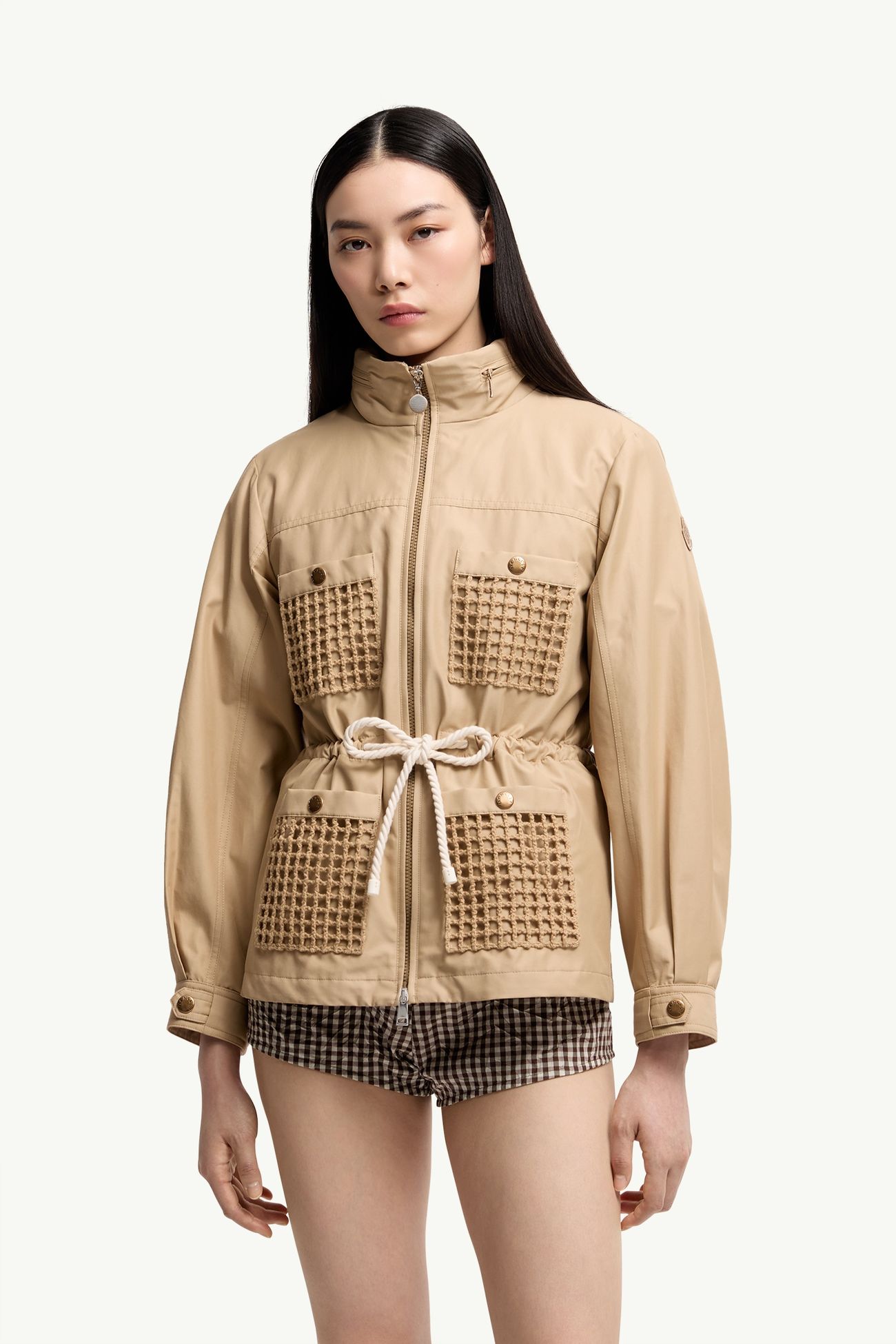 Chaqueta con capucha de sarga Bougain Mujer Beige Moncler 3