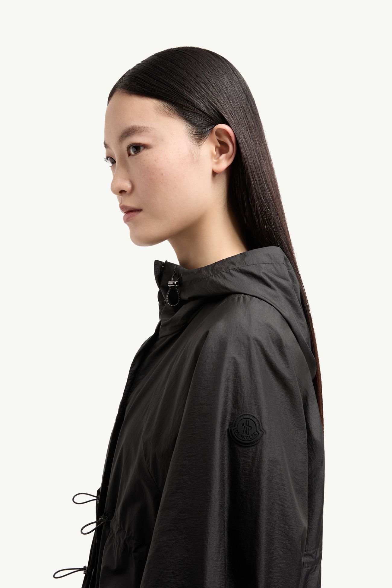 Giacca lunga Canneberge con cappuccio Donna Nero Moncler 1