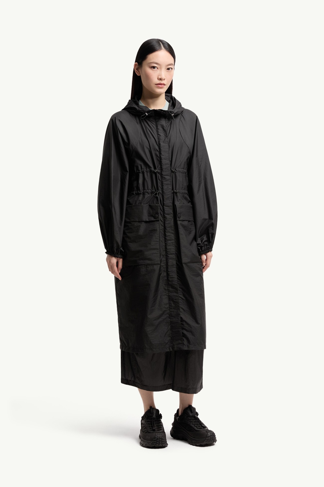 Canneberge連帽長身外套 女士 黑色 Moncler 3