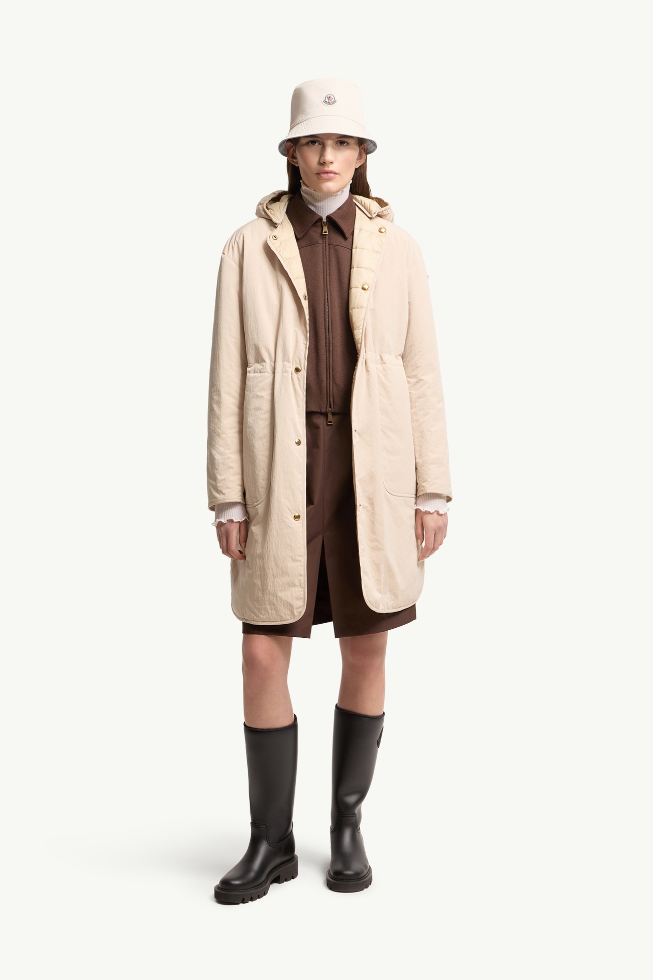 Parka imbottito reversibile Thymlong con cappuccio Donna Beige Chiaro Moncler 0