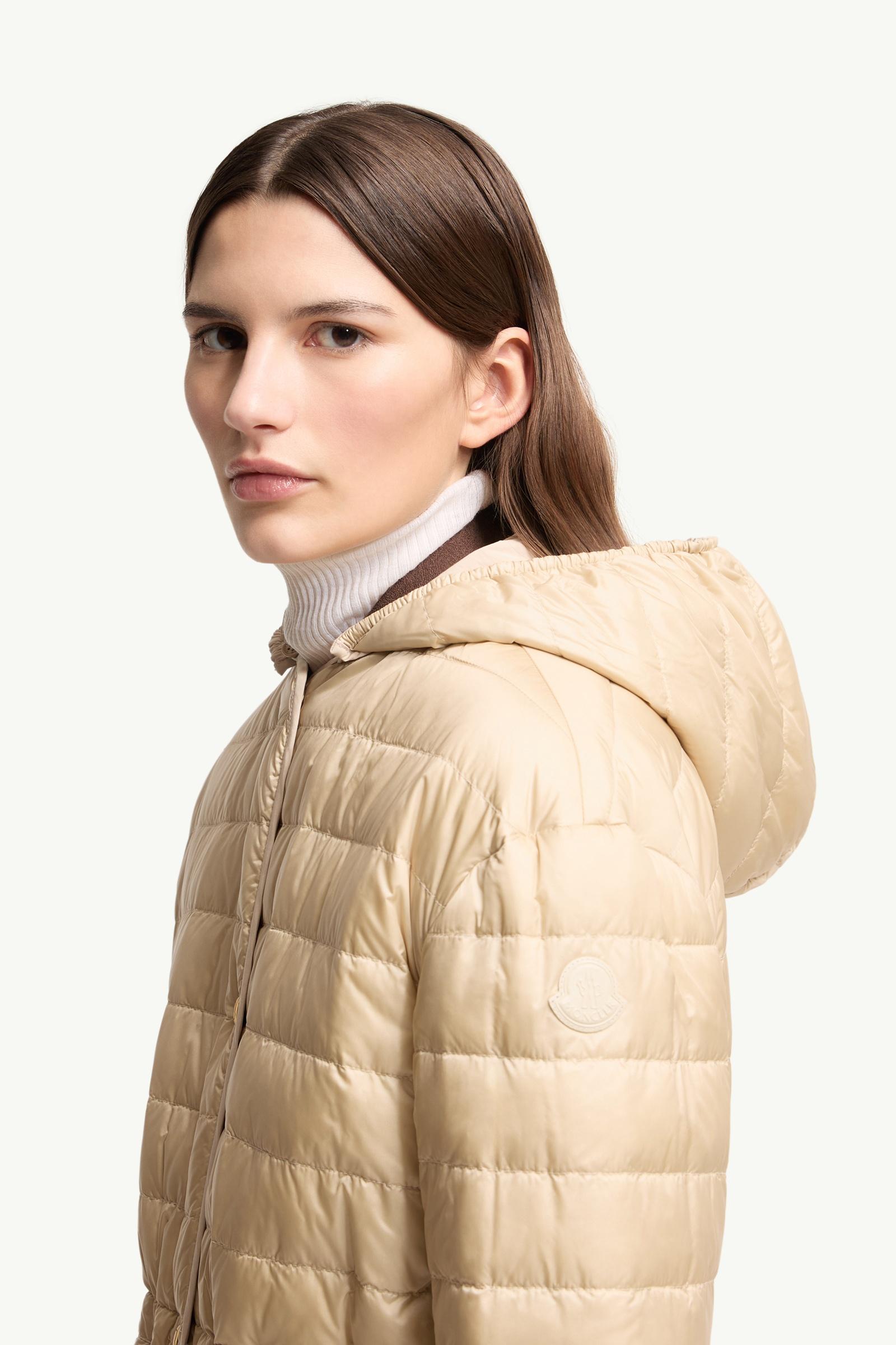 ライトベージュ Thymlong ダウンパーカー : ロングダウンジャケット