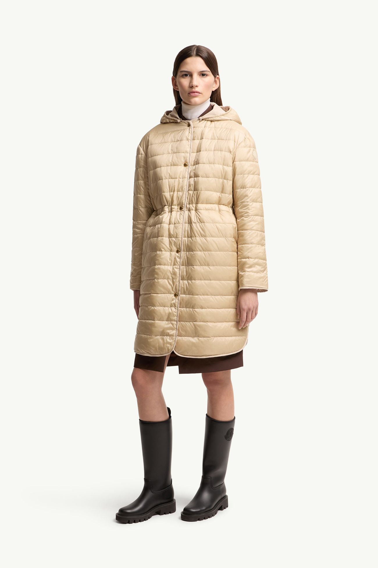 Thymlong 리버서블 후드 다운 파카 여성 라이트 베이지 Moncler 6