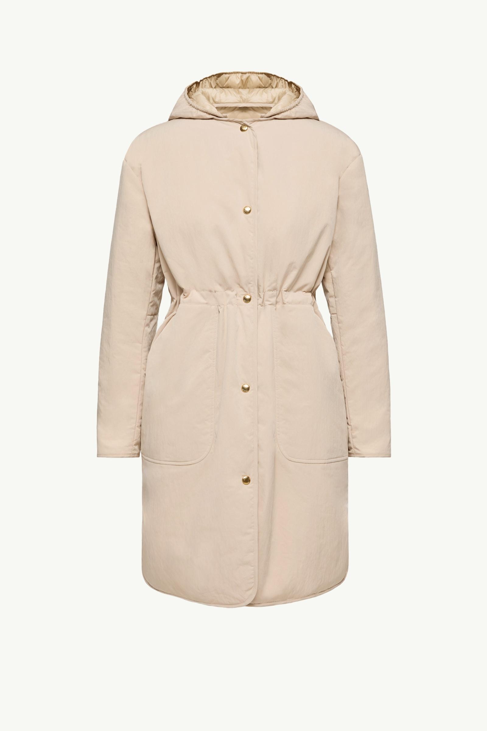 Thymlong Reversible Hooded Down Parka Coat Women Light Beige Moncler