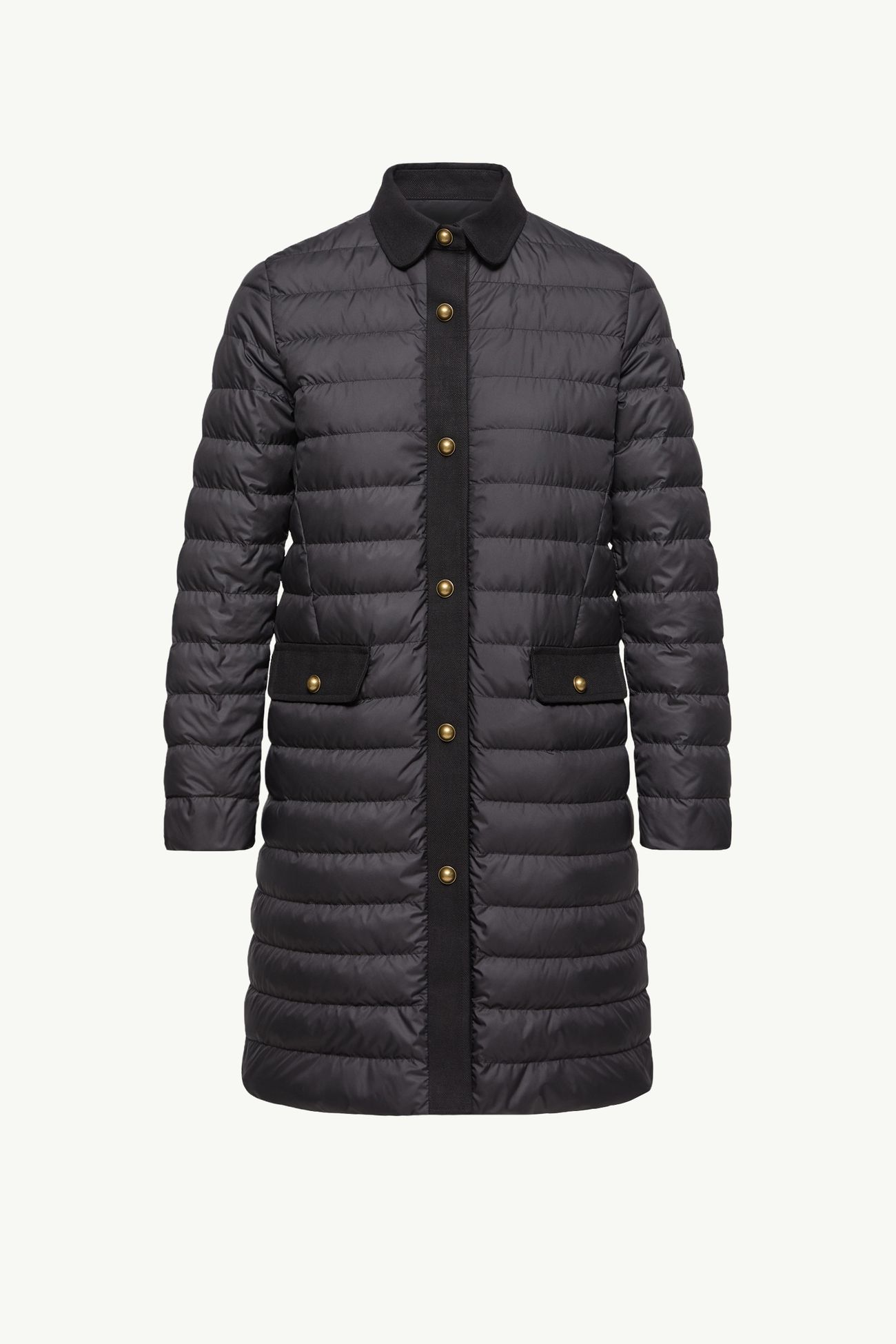 Piumino Jujulong con finiture in cotone e lino Donna Nero Moncler 2