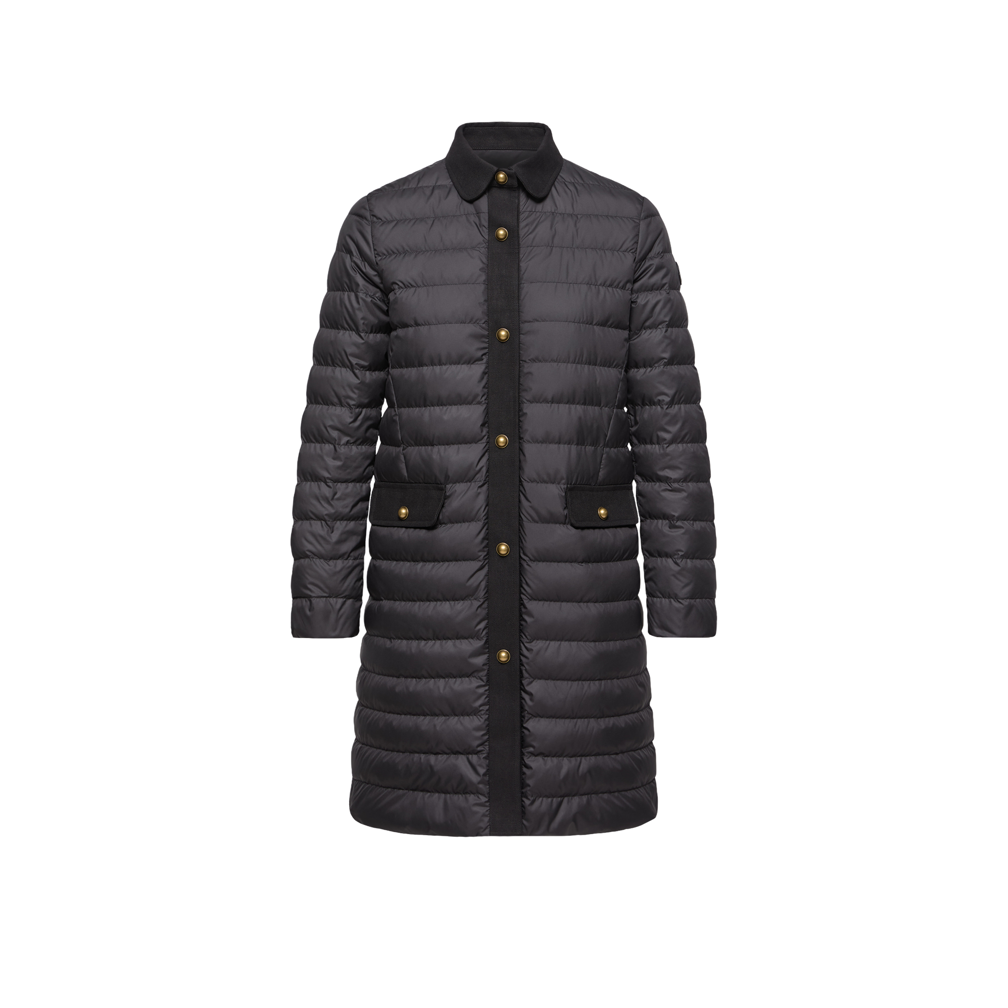 Moncler   Jujulong Cotton & Linen-Trimmed Down Jacket for Women in Black, Size: 10