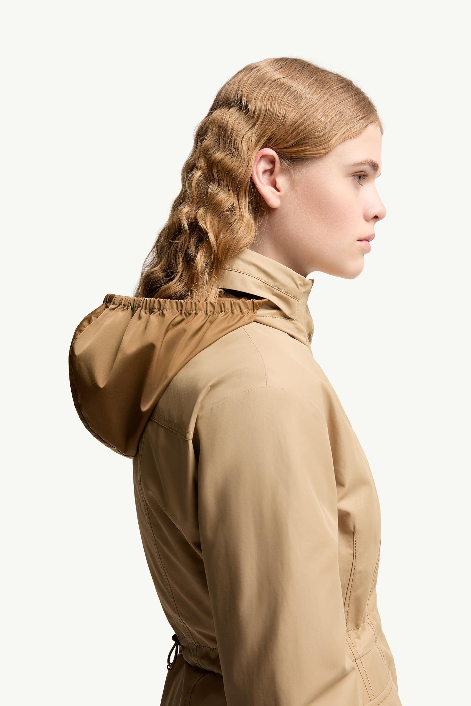 Beige Rhododendron Hooded Long Parka - Long Jackets & Parka for