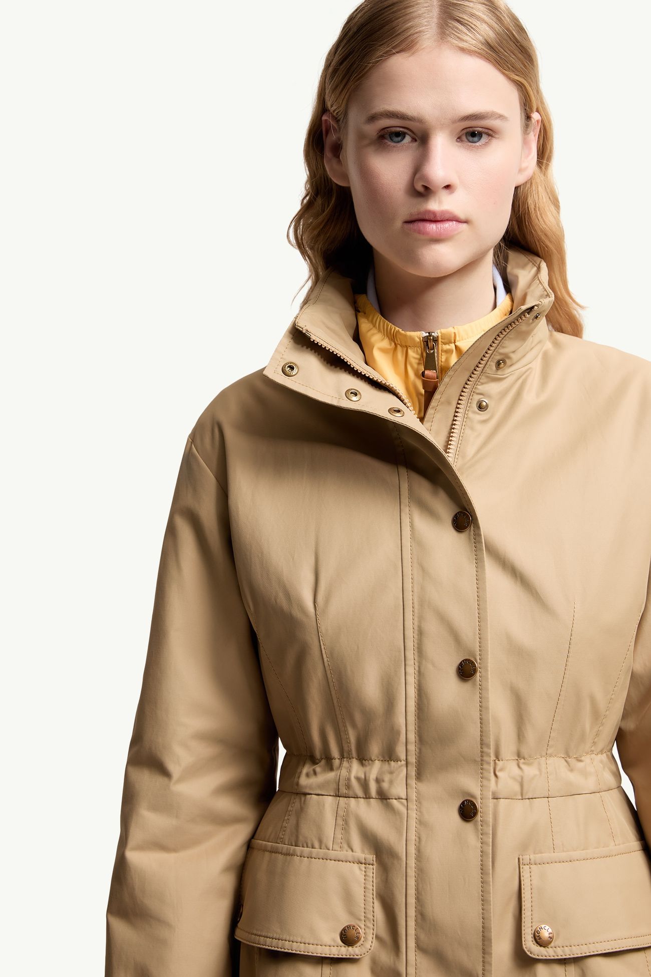 Rhododendron langer Parka mit Kapuze Damen Beige Moncler 6