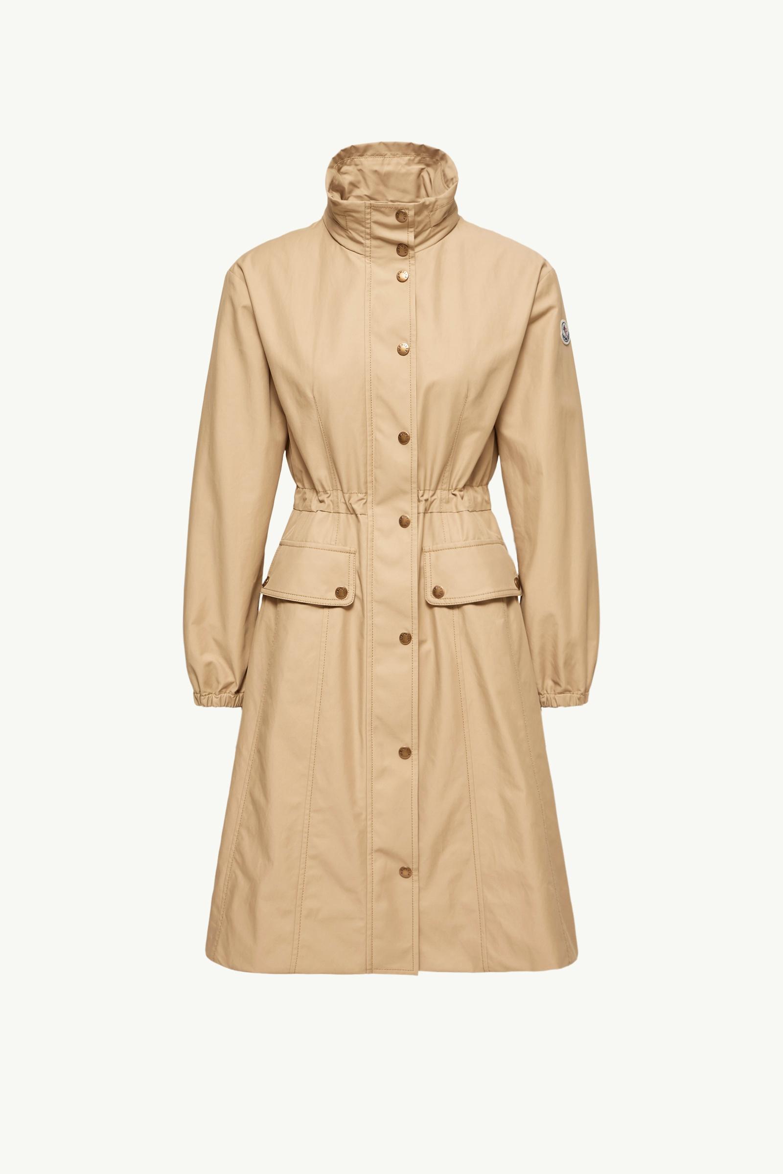 Beige Rhododendron Hooded Long Parka - Long Jackets & Parka for