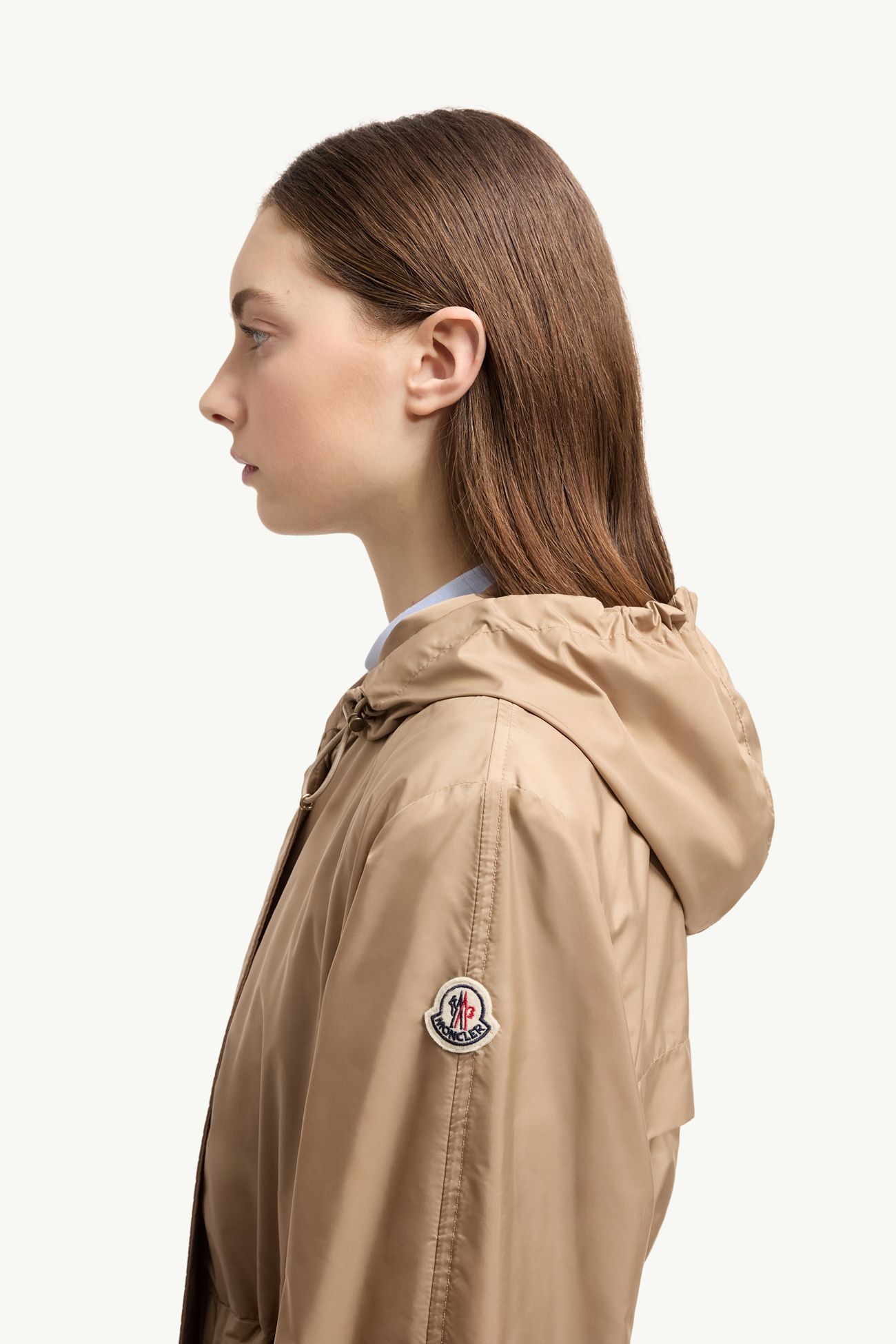 Hiengos女士连帽长款派克大衣 女士 米色 Moncler 1
