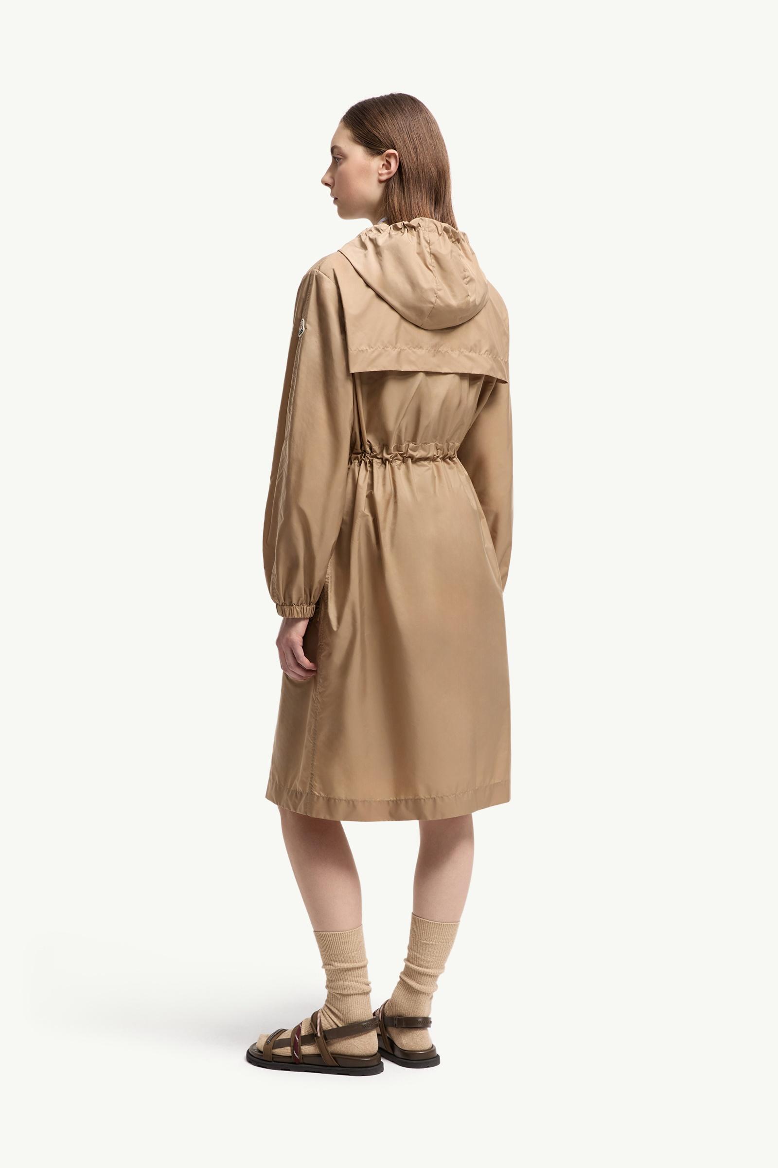 Beige Hiengos Hooded Long Parka - Long Jackets & Parka for Women