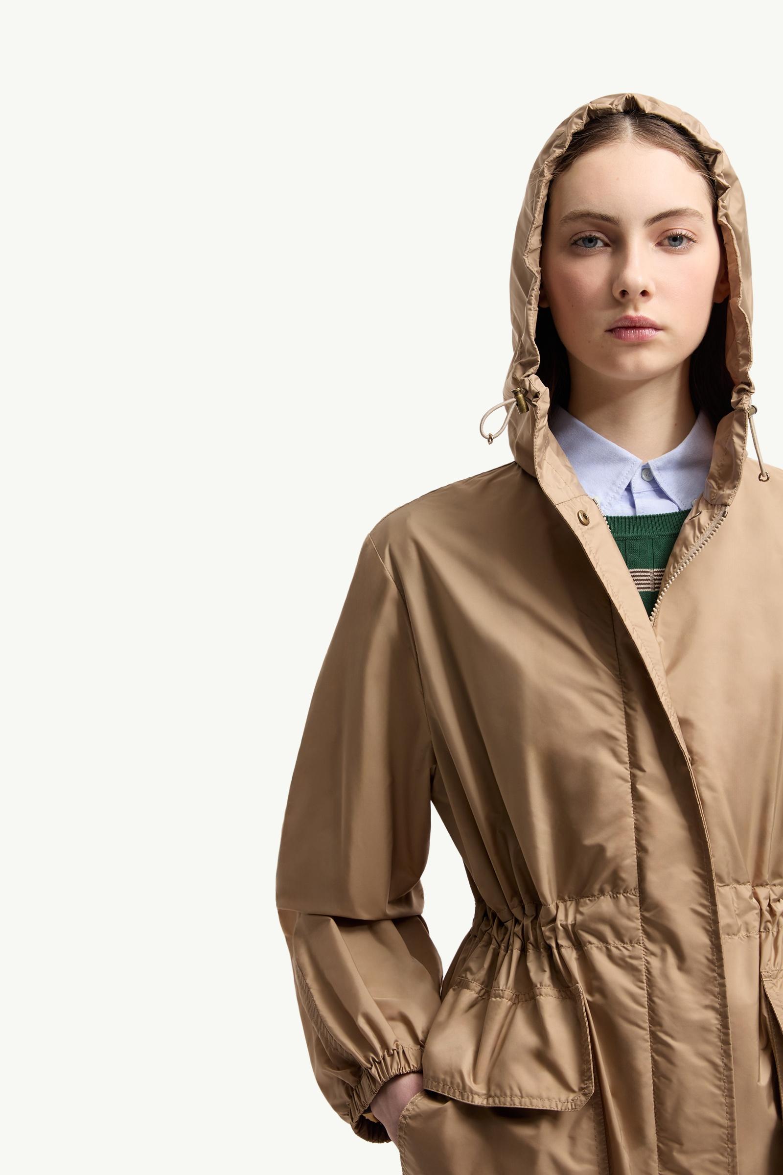 Beige Hiengos Hooded Long Parka - Long Jackets & Parka for Women