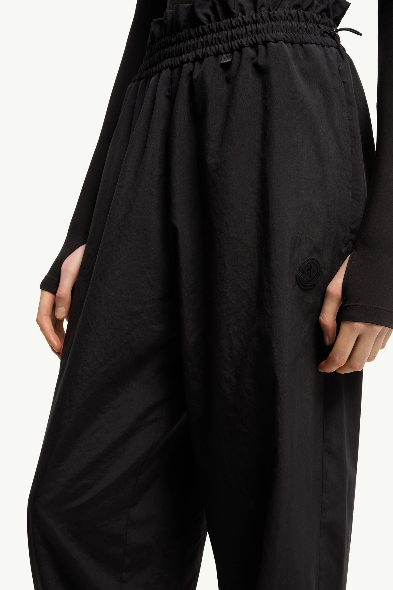 Pantaloni sportivi logati Donna Nero Moncler 5