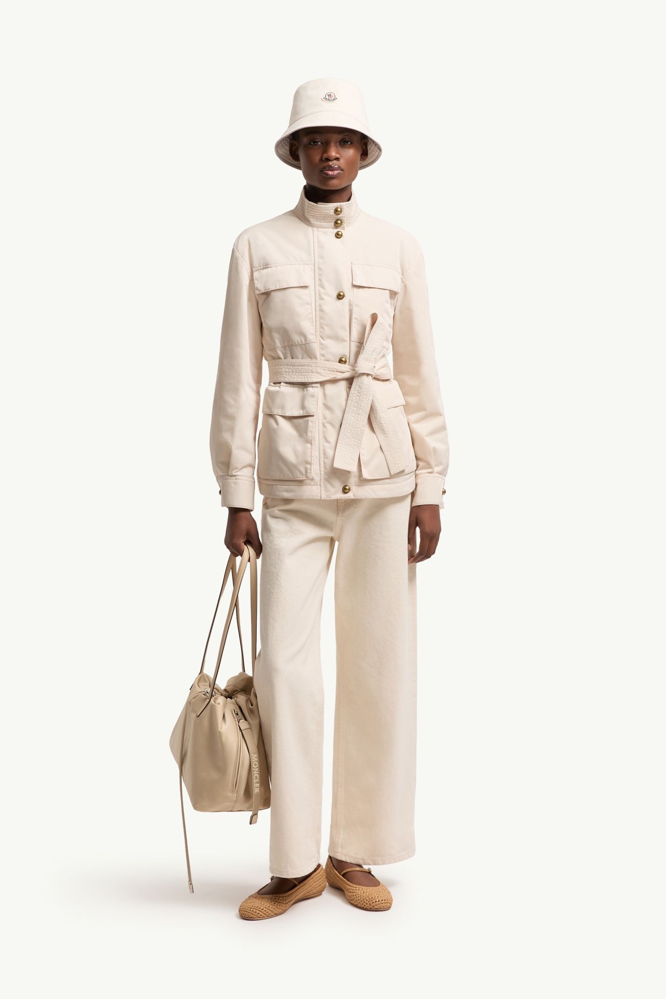 Jean court Femmes Blanc Ivoire Moncler 0