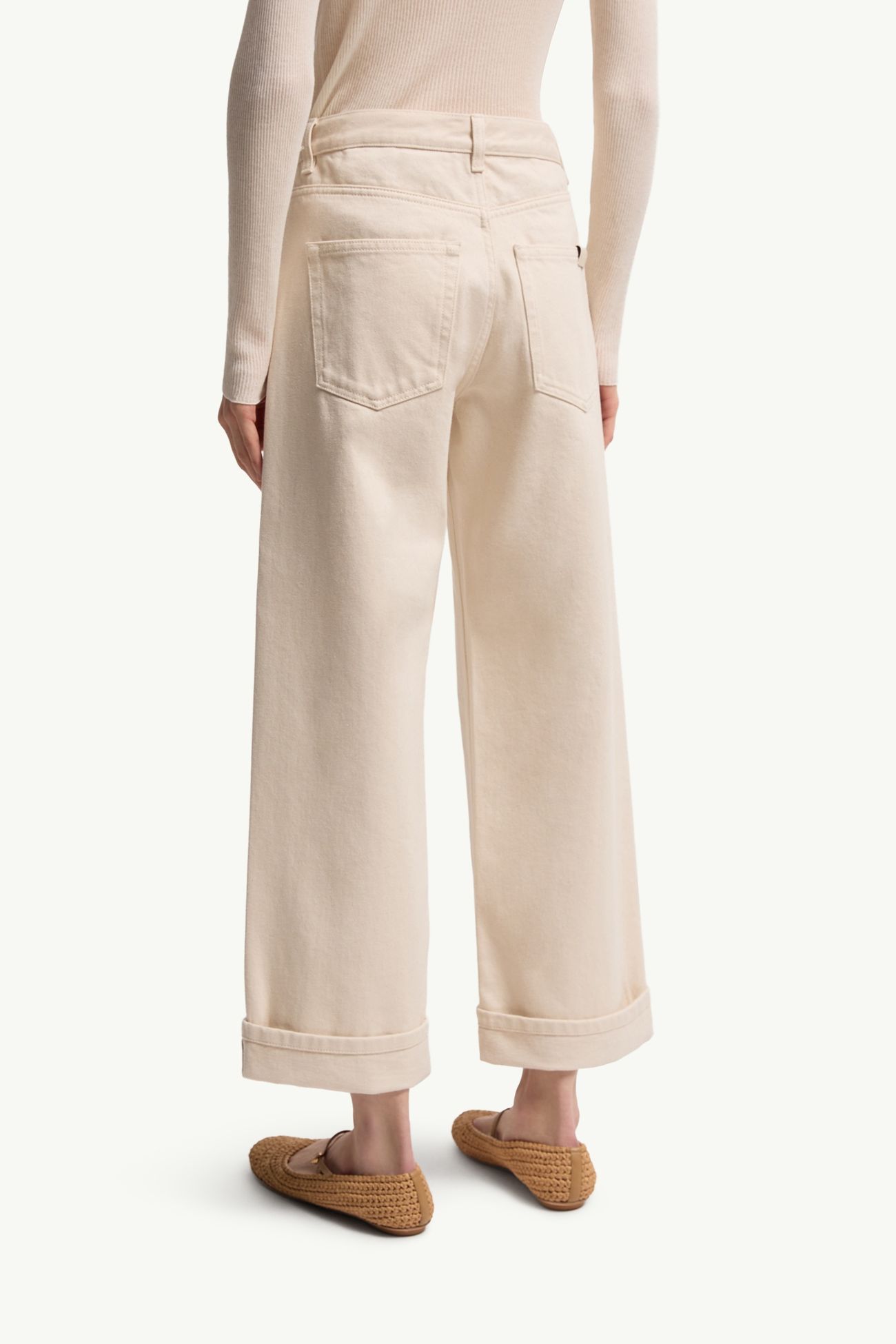 크롭 진 여성 화이트 아이보리 Moncler 4