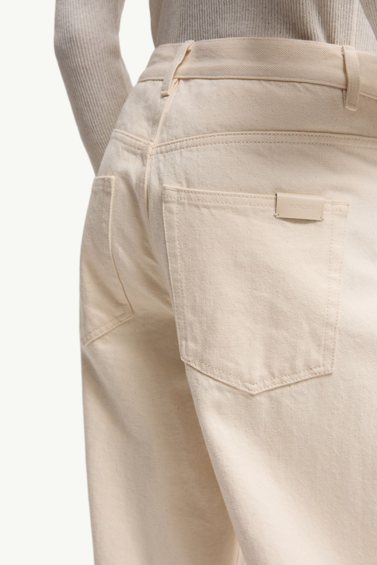 Verkürzte Jeans Damen Weiß-Elfenbein Moncler 5