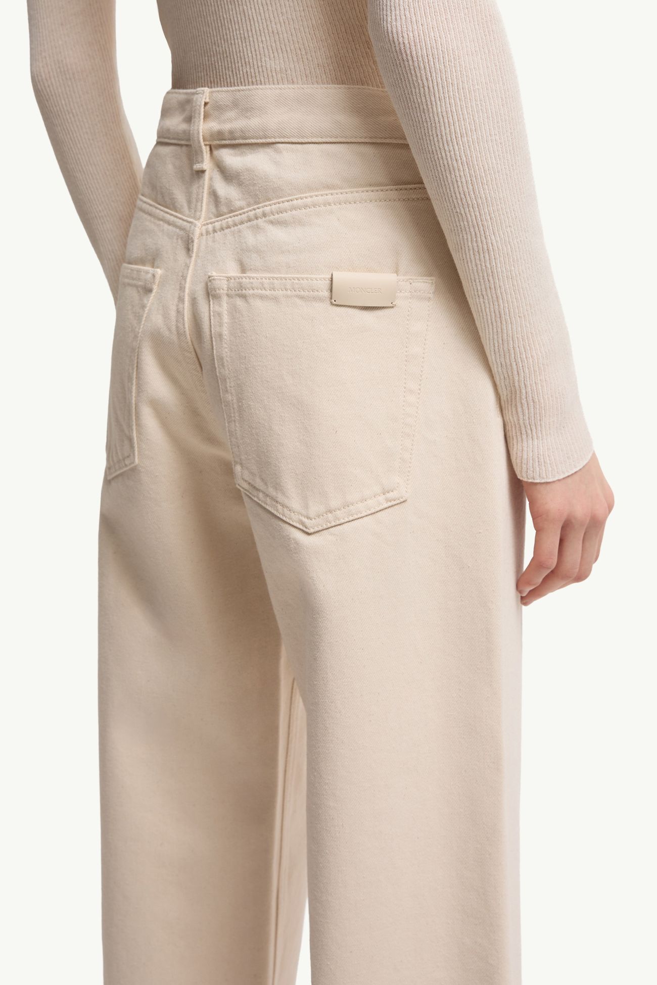 크롭 진 여성 화이트 아이보리 Moncler 5