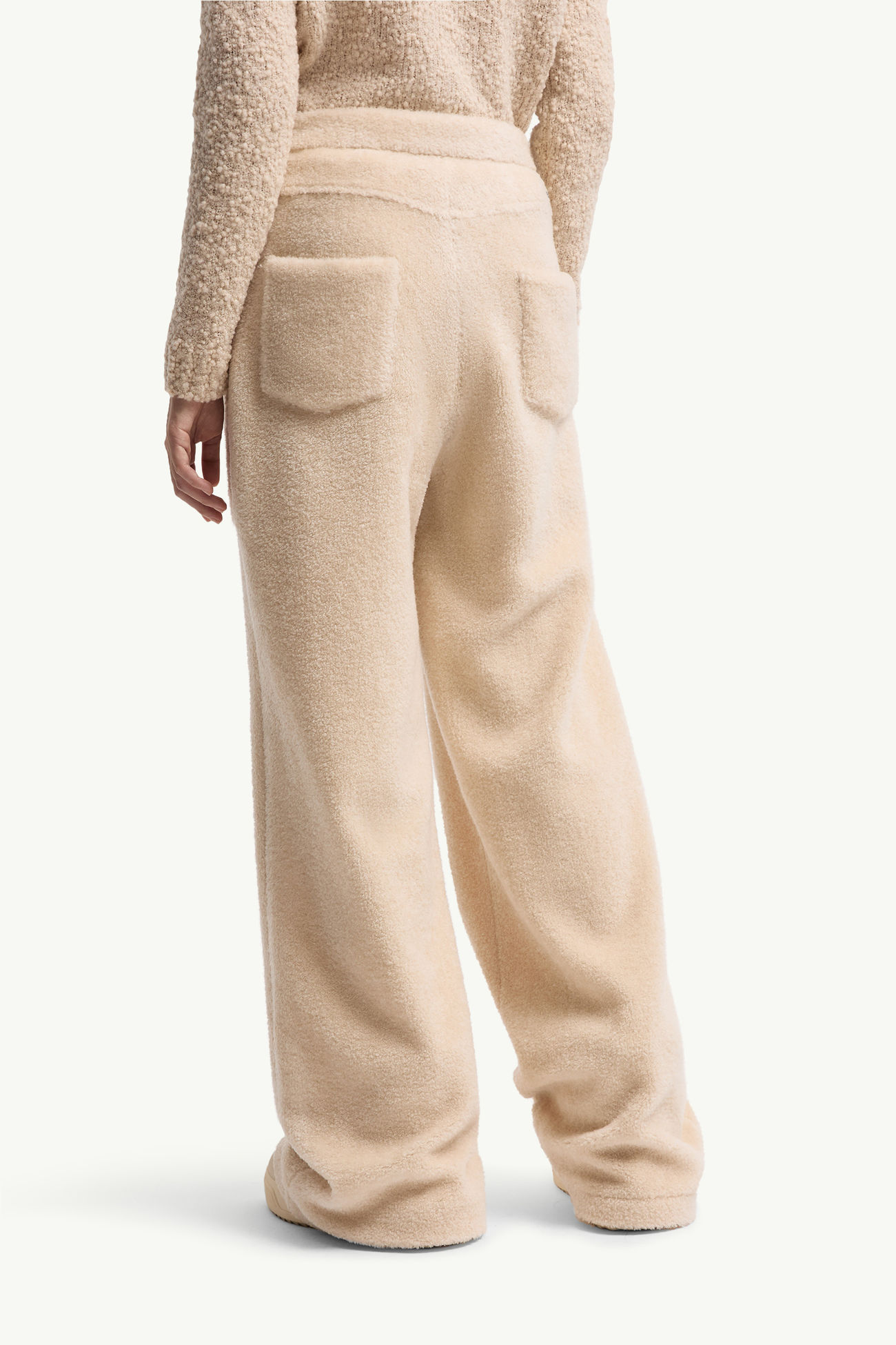 Teddy Wide Leg Trousers Women White Ivory Moncler 4