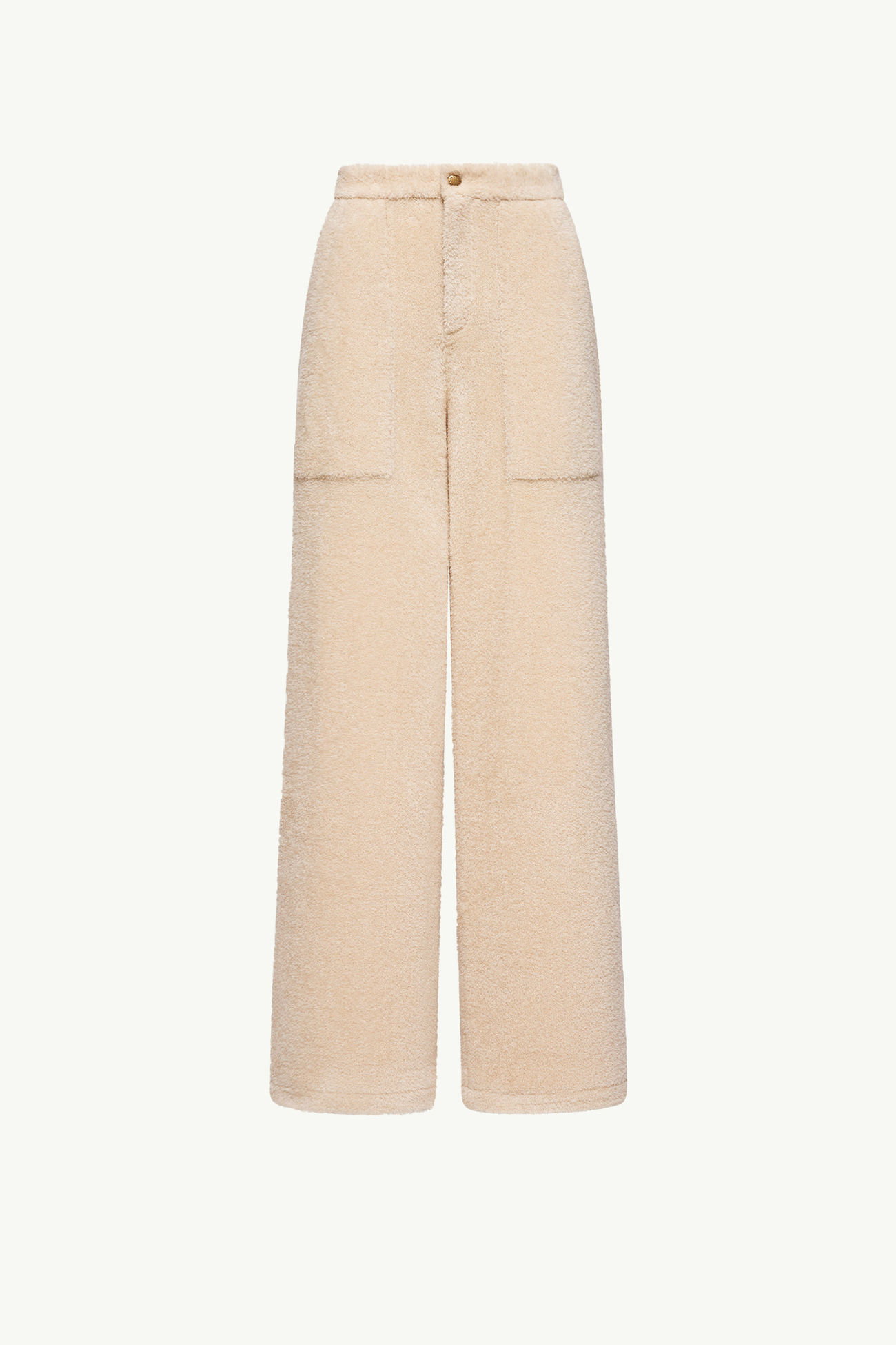 Pantalones de pernera ancha efecto peluche Mujer Blanco Marfil Moncler 2