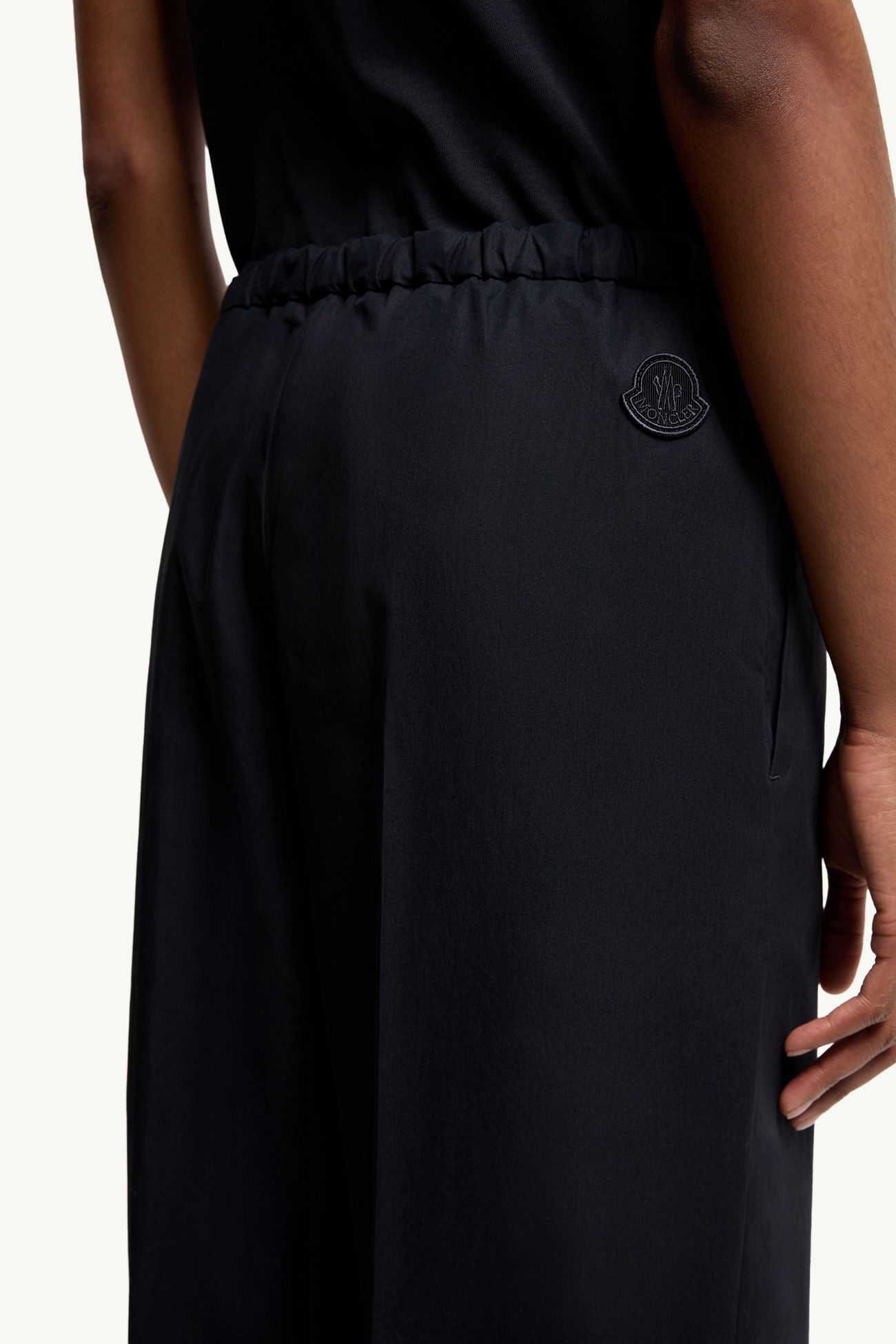 Pantalones de popelina de algodón Mujer Azul marino Moncler 5