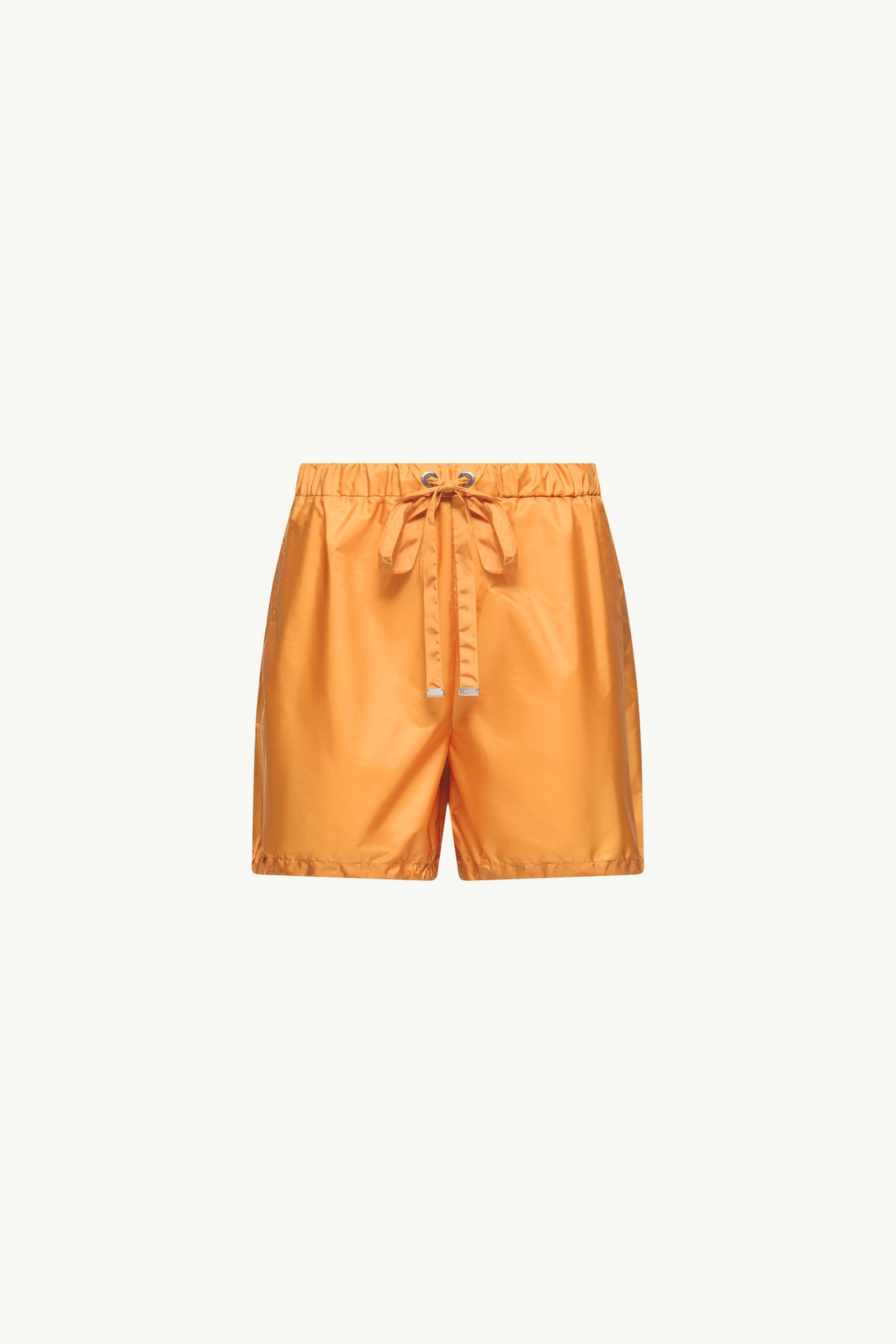 Shorts aus Taft mit Logoaufnäher Damen Gelb Moncler 2