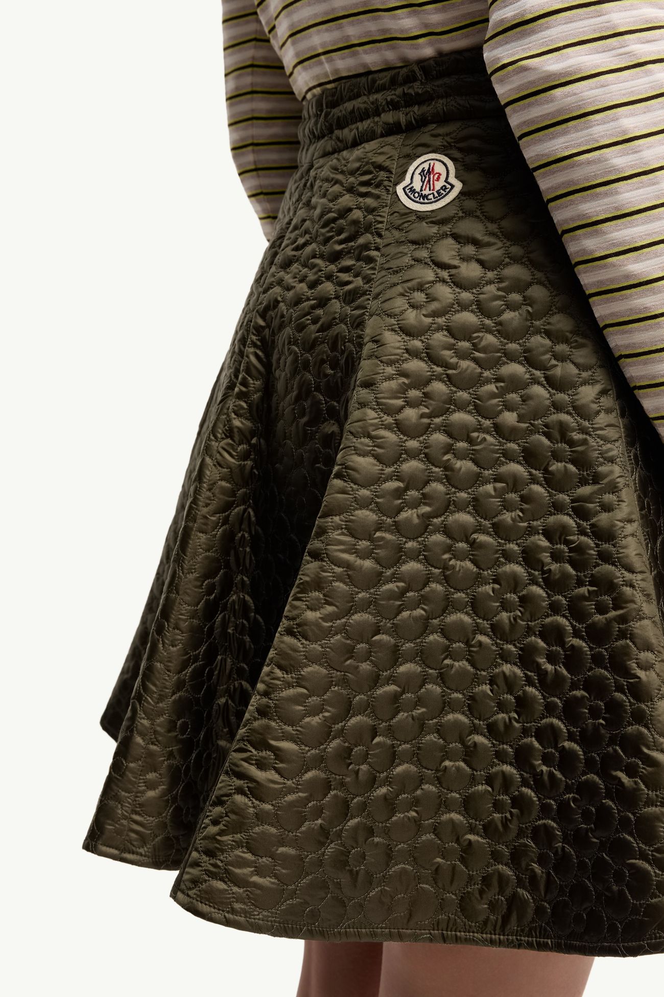 女士花卉绗缝加衬迷你半身裙 女士 橄榄绿 Moncler 5