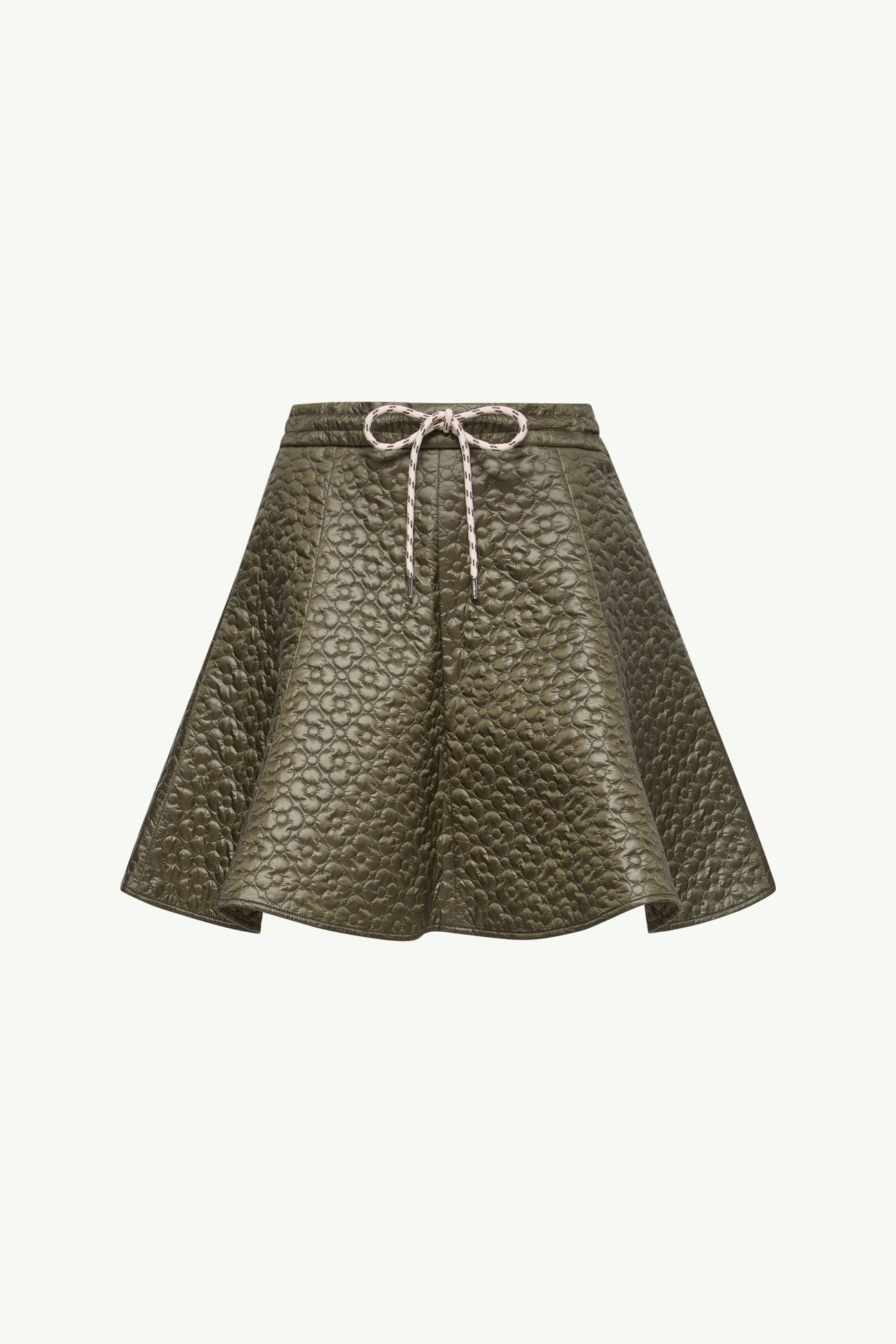 Mini-jupe à matelassage floral Femmes Vert Olive Moncler 2