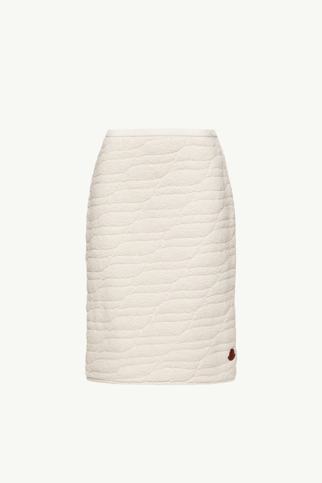 泰迪布及膝夾層半截裙 女士 白色 Moncler 2