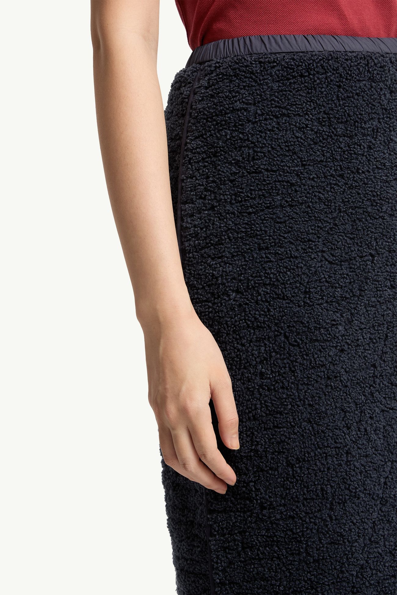 Teddy Knee-Length Padded Skirt Women Navy Blue Moncler 5