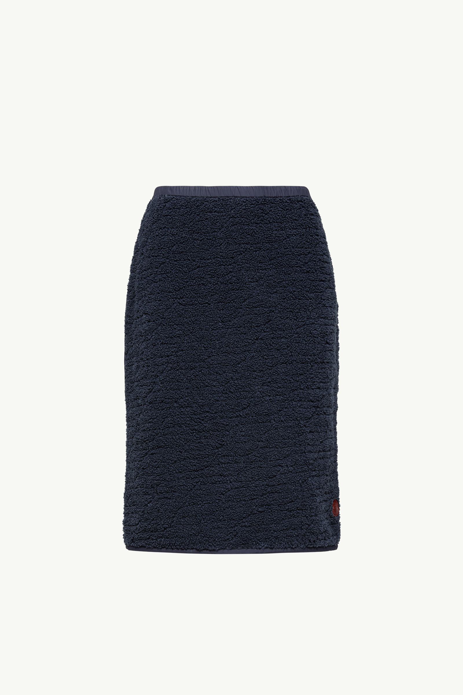 Teddy Knee-Length Padded Skirt Women Navy Blue Moncler