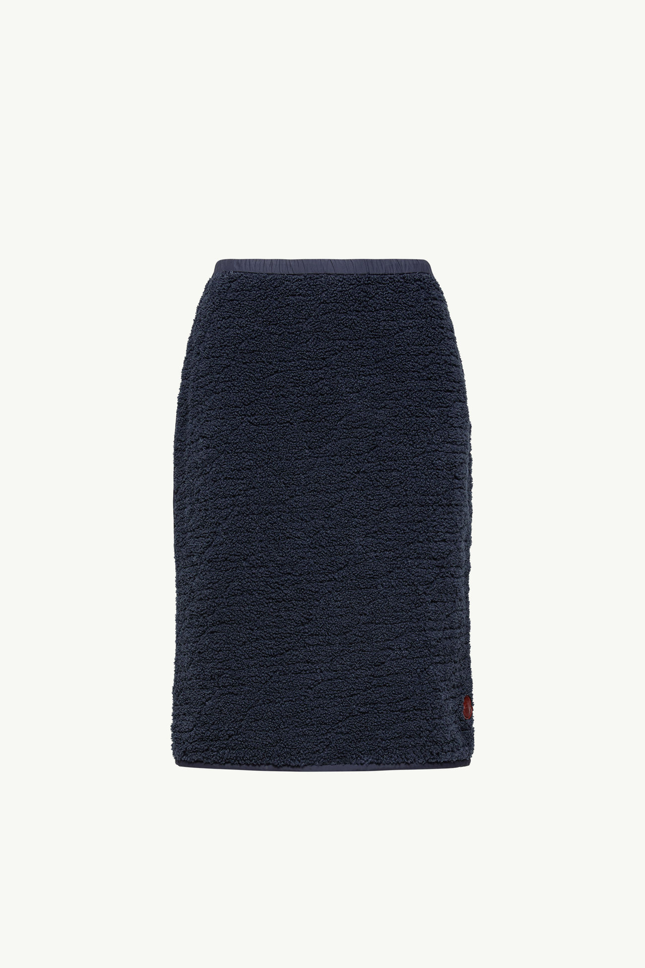 Falda hasta la rodilla acolchada efecto peluche Mujer Azul marino Moncler 2