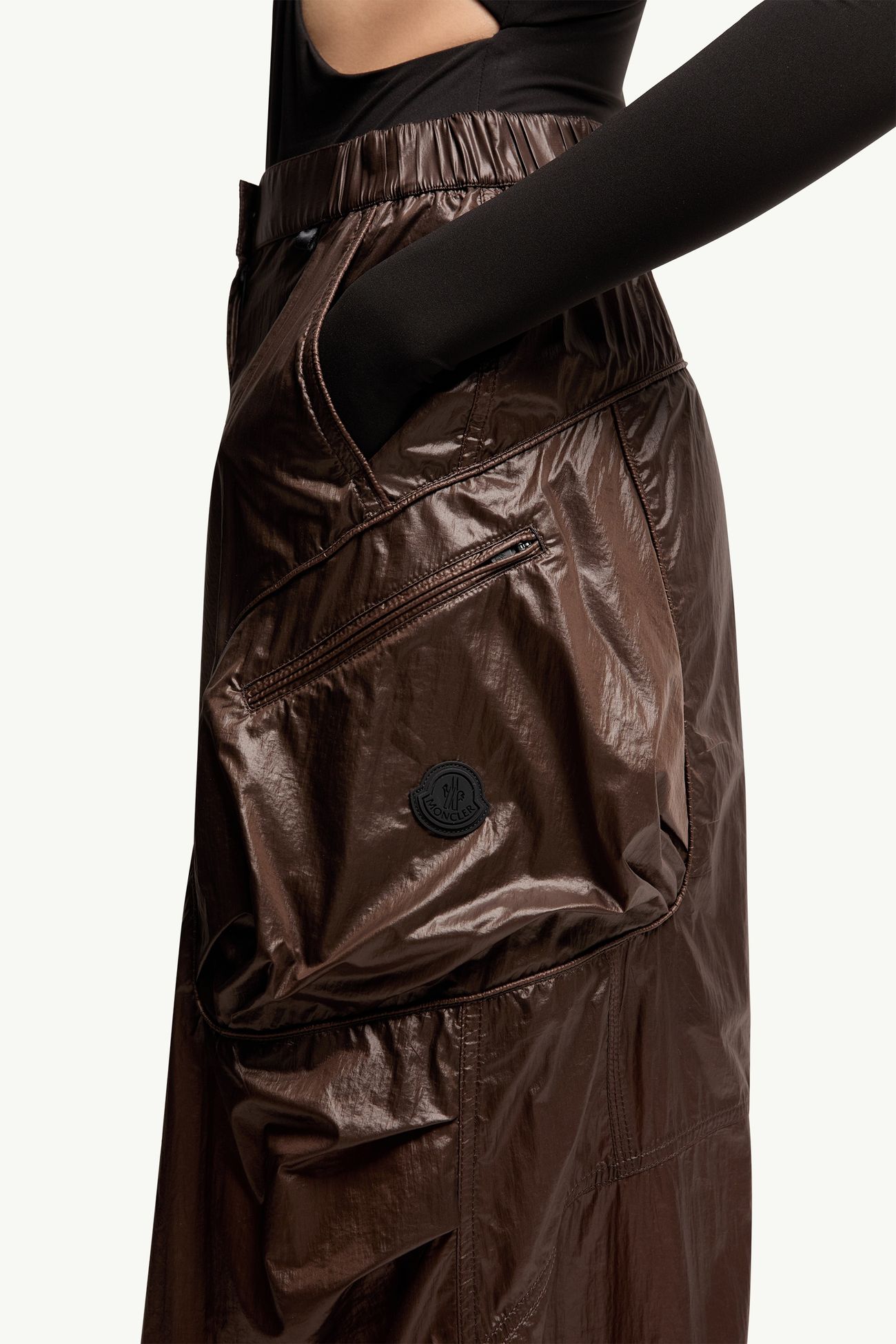 Cargo Midi Skirt Women Brown Moncler 5