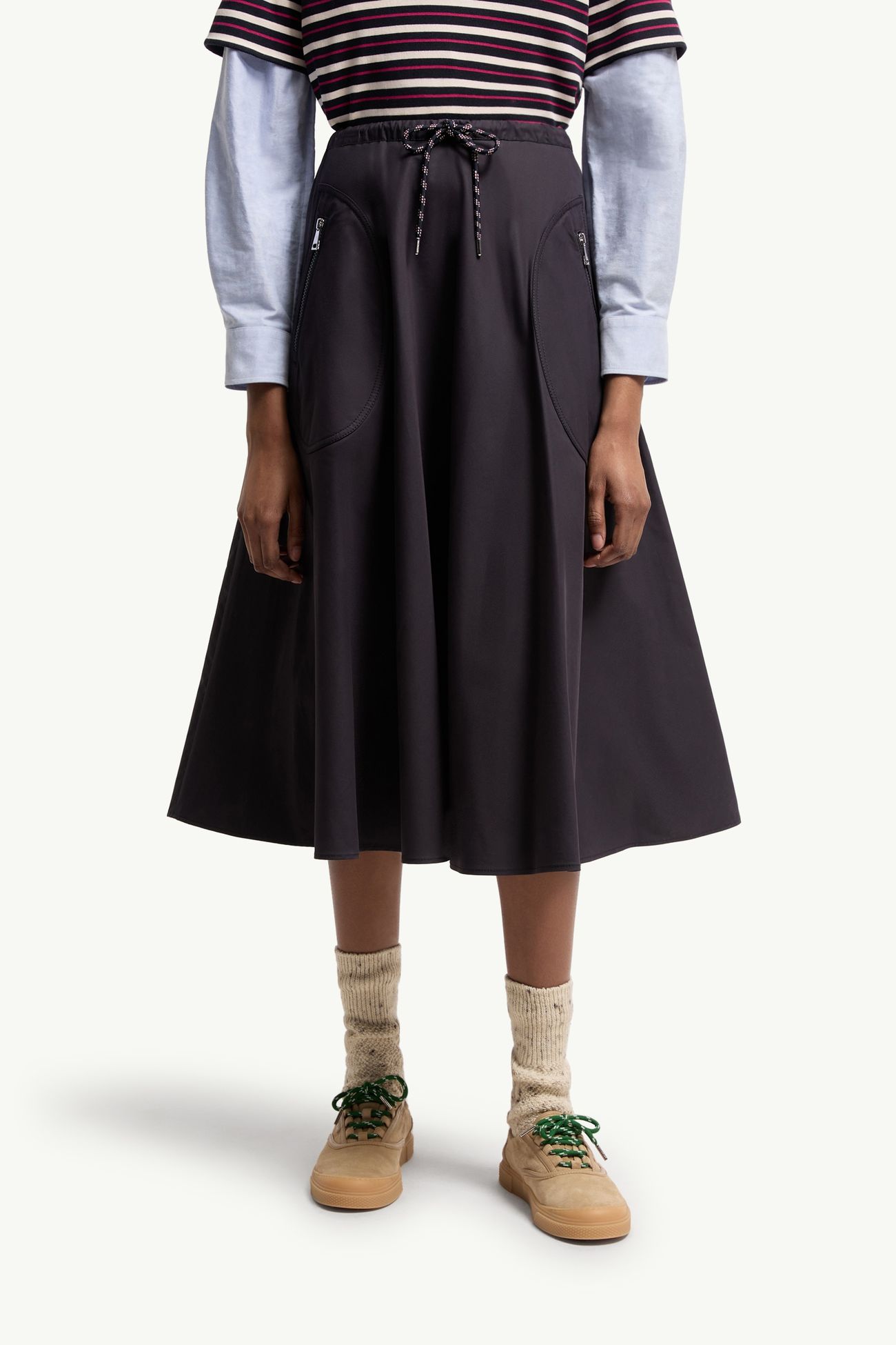 Midi Skirt Women Navy Blue Moncler 3