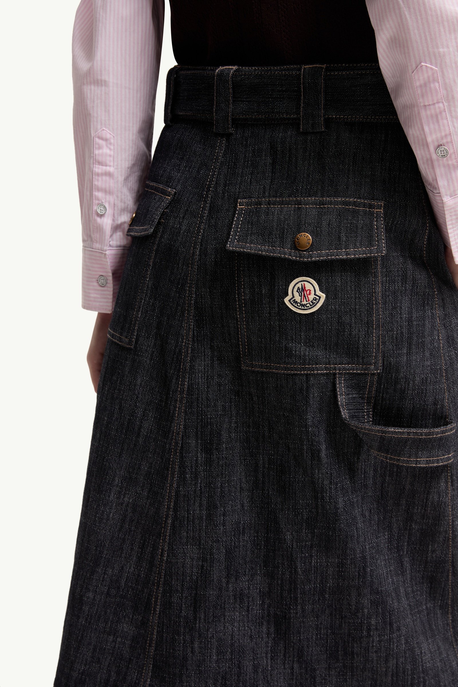 Denim Blue Denim Knee-Length Skirt - Skirts for Women | Moncler CA