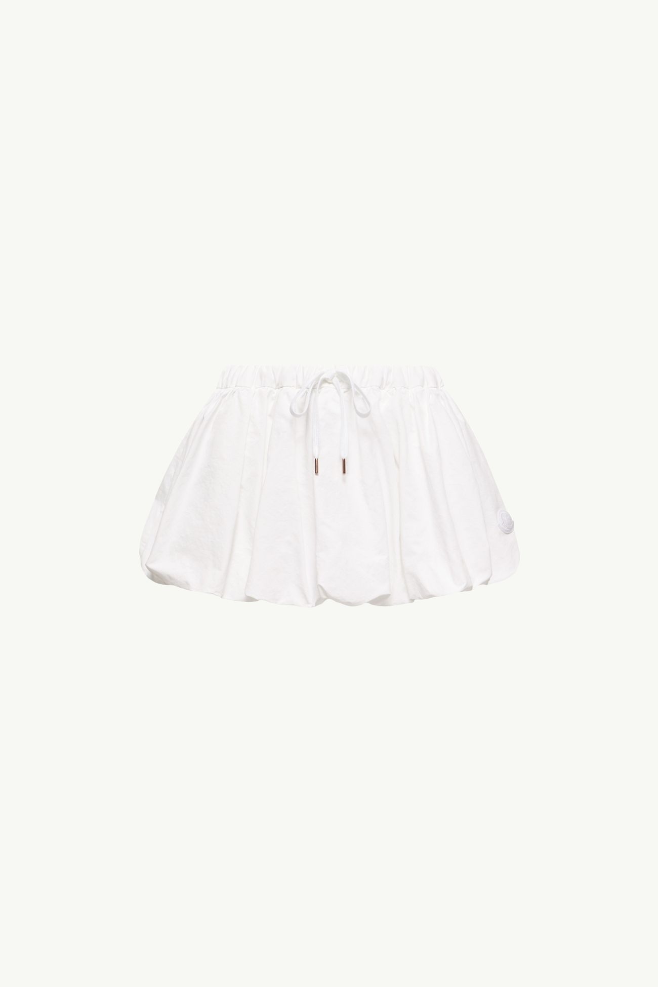 Mini-jupe ballon en coton mélangé Femmes Blanc Moncler 2