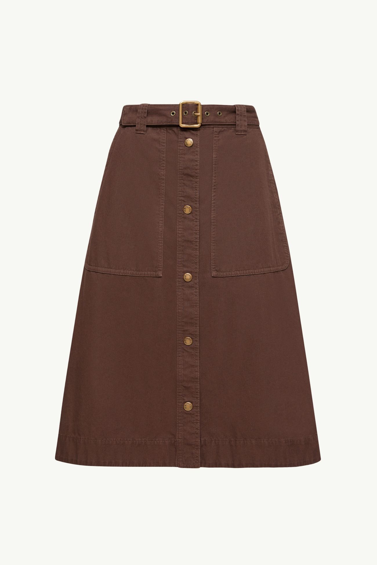 벨트 무릎 길이 코튼 스커트 여성 보르도 Moncler 2