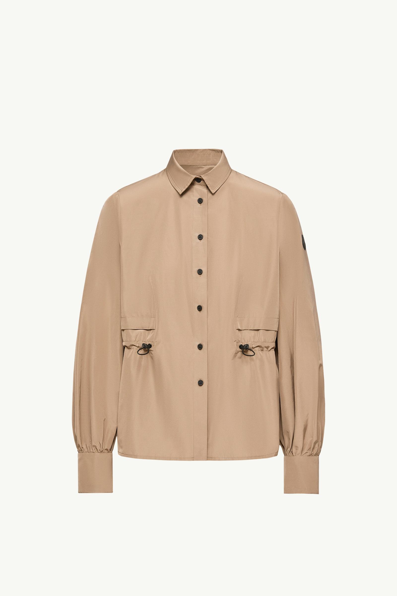 Long Sleeve Cotton Blend Shirt Women Beige Moncler, 1 of 0