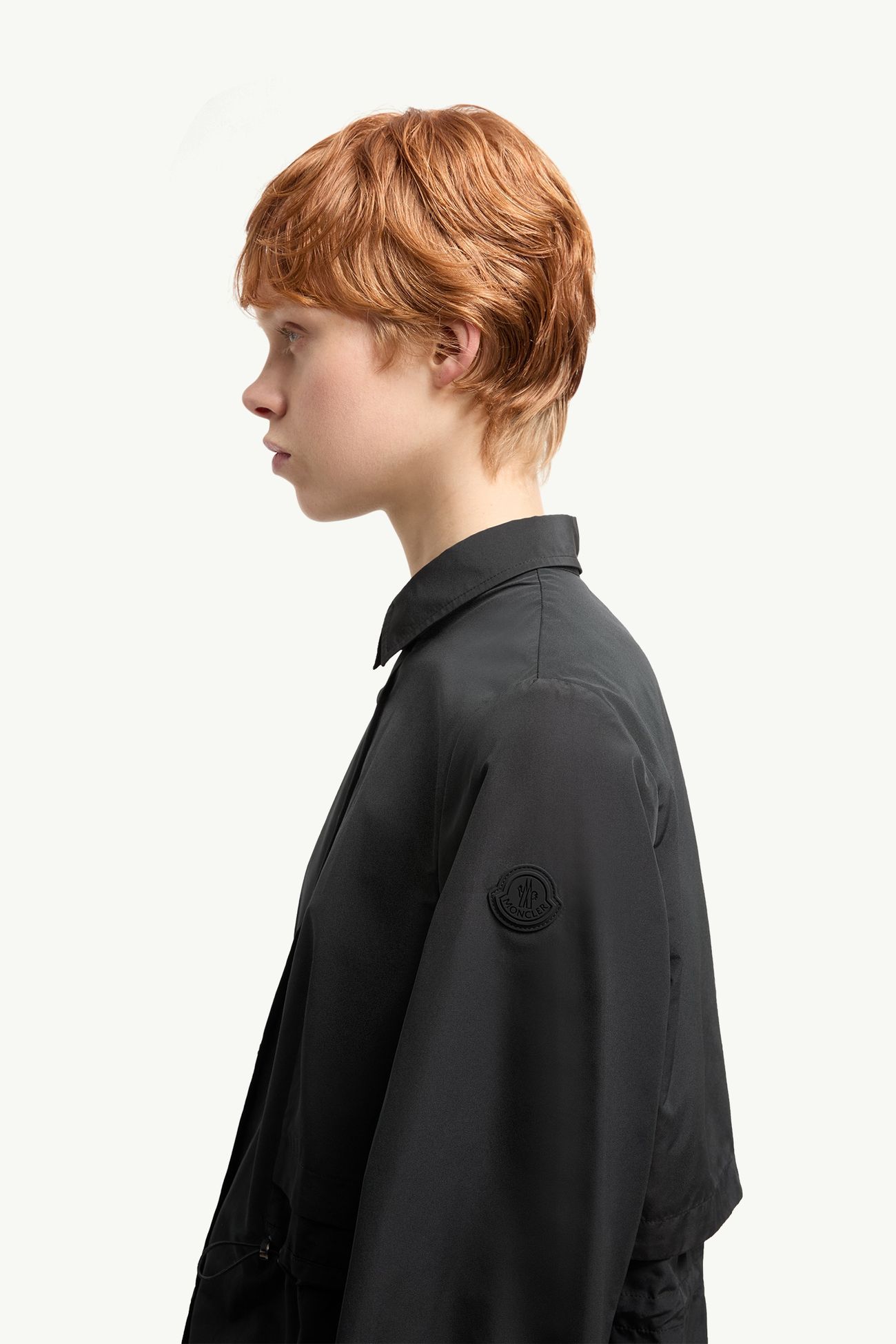 Long Sleeve Cotton Blend Shirt Women Black Moncler 1