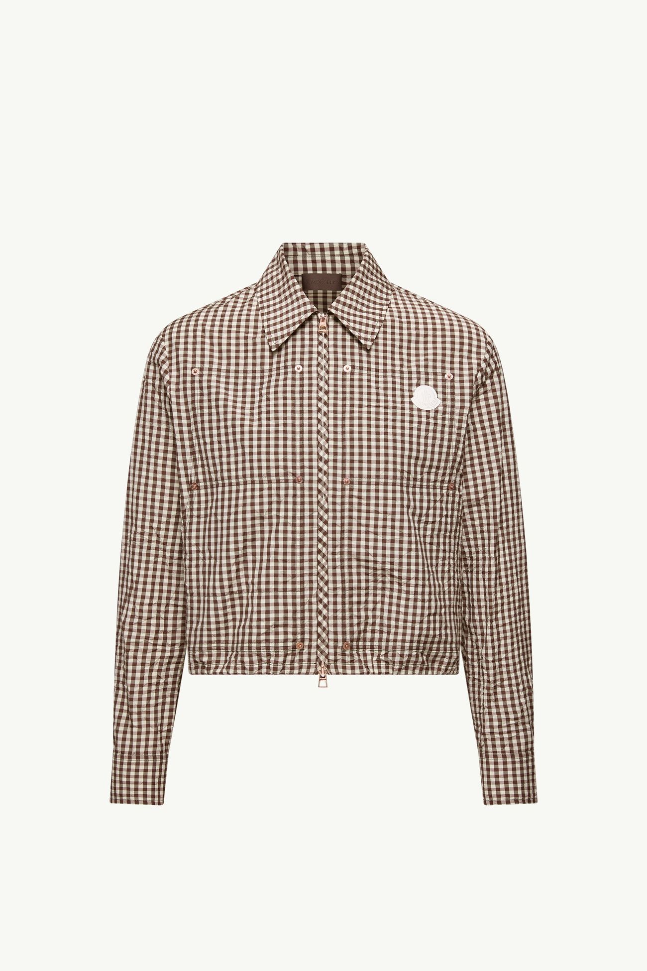 Vichy Cotton Blend Shirt Women White & Brown Moncler 2