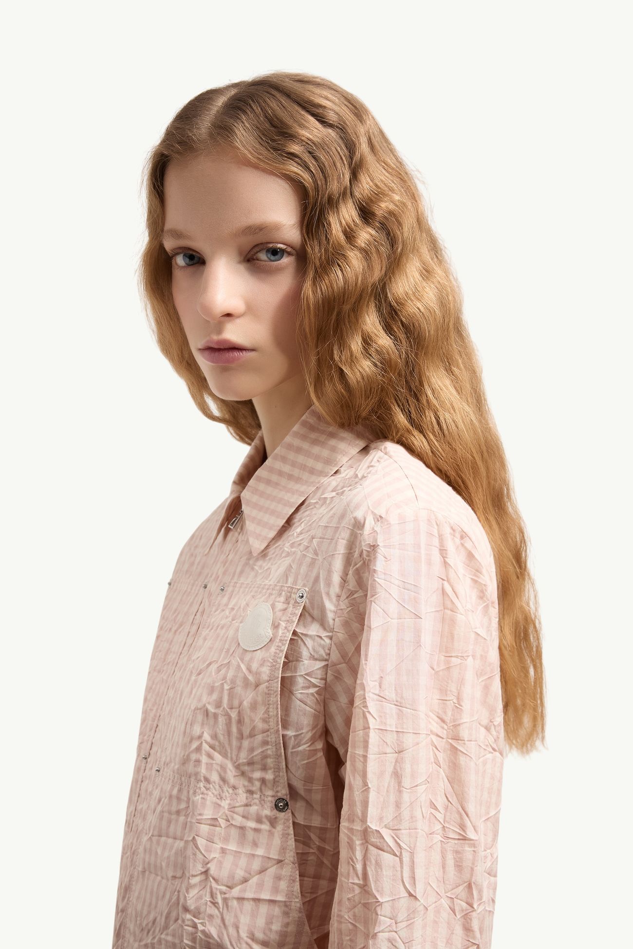 Vichy Hemd aus Baumwollmischung Damen Hellpink Moncler 1