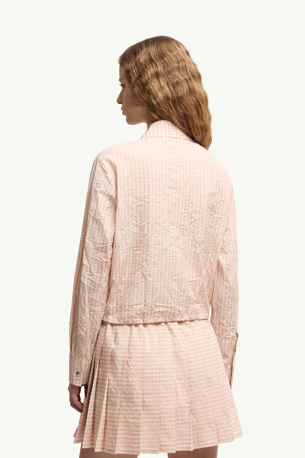 Vichy Cotton Blend Shirt Women Light Pink Moncler 4