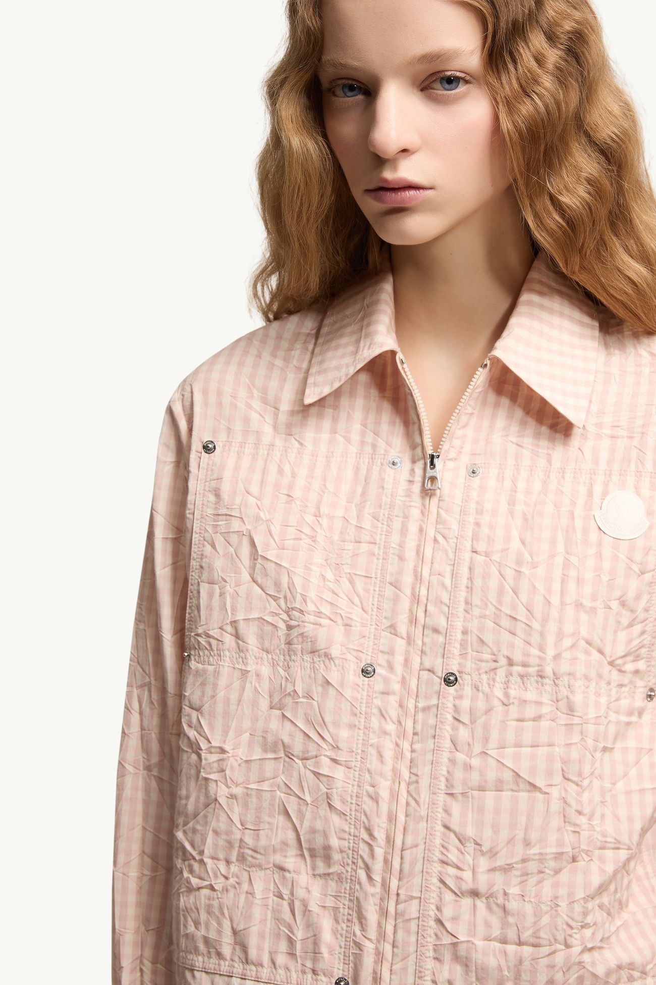 Camisa de mezcla de algodón con motivo vichy Mujer Rosado claro Moncler 5