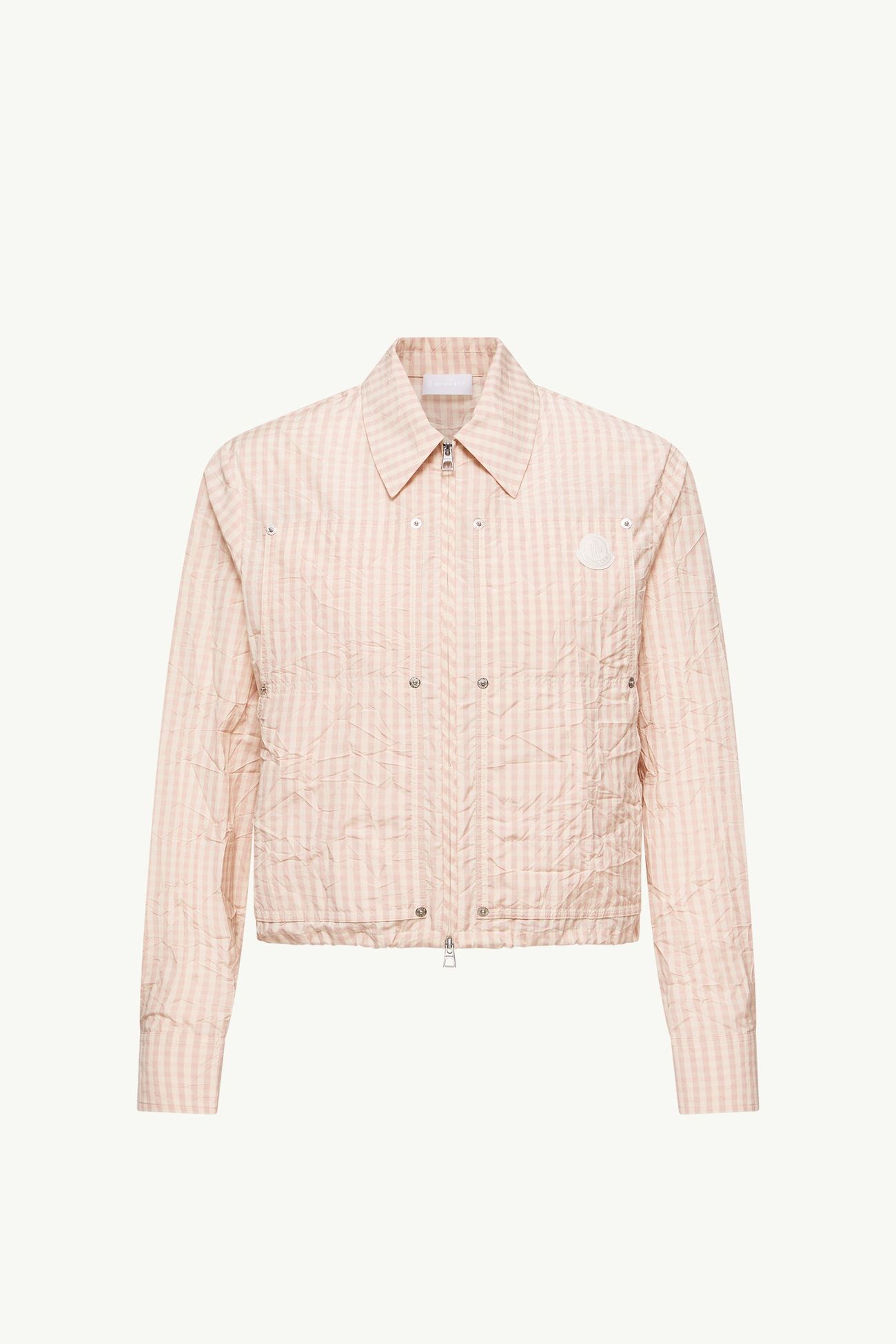 Chemise en coton mélangé à motif vichy Femmes Rose Clair Moncler 2