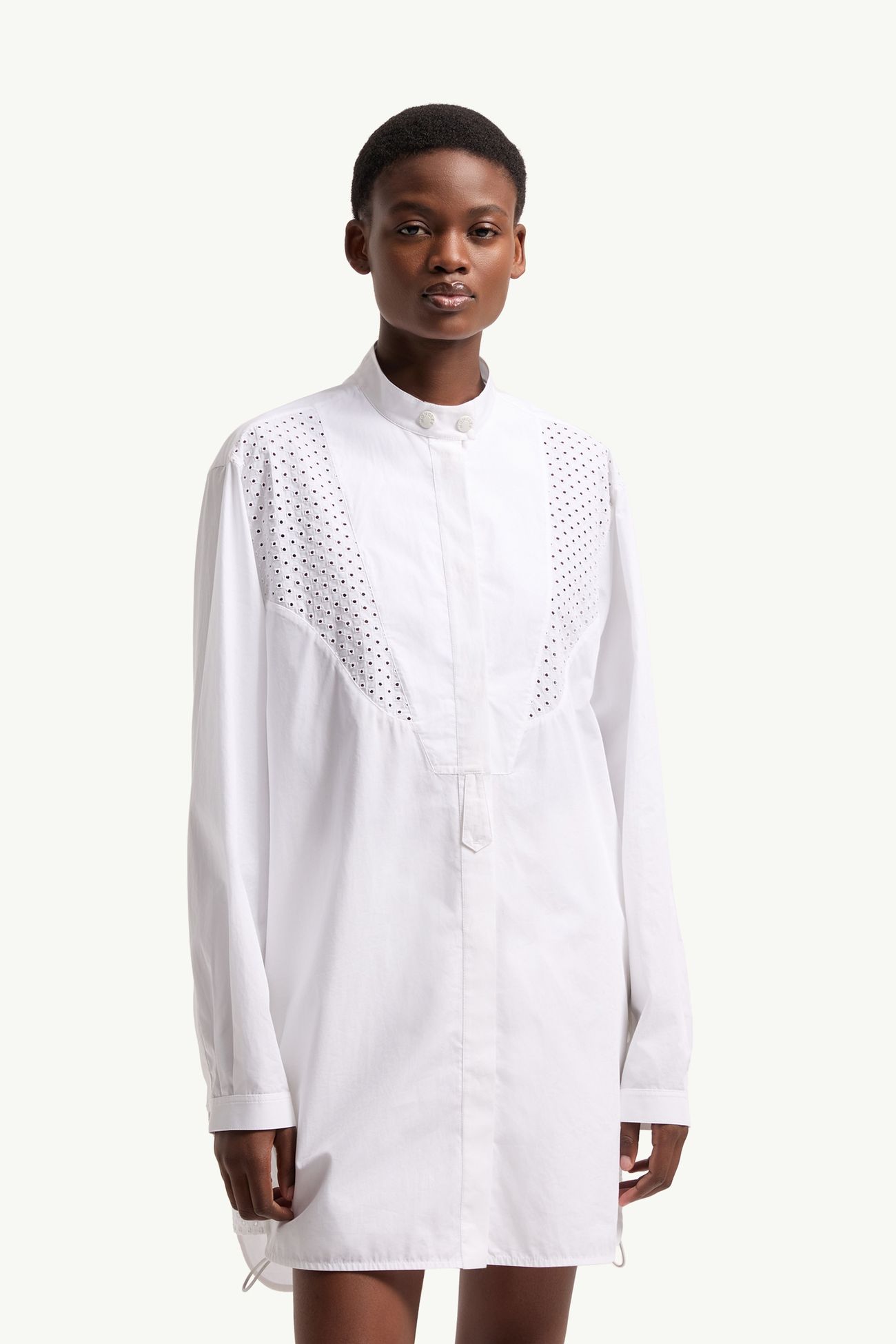 Hemd aus San Gallo-Baumwollpopeline Damen Weiß Moncler 3