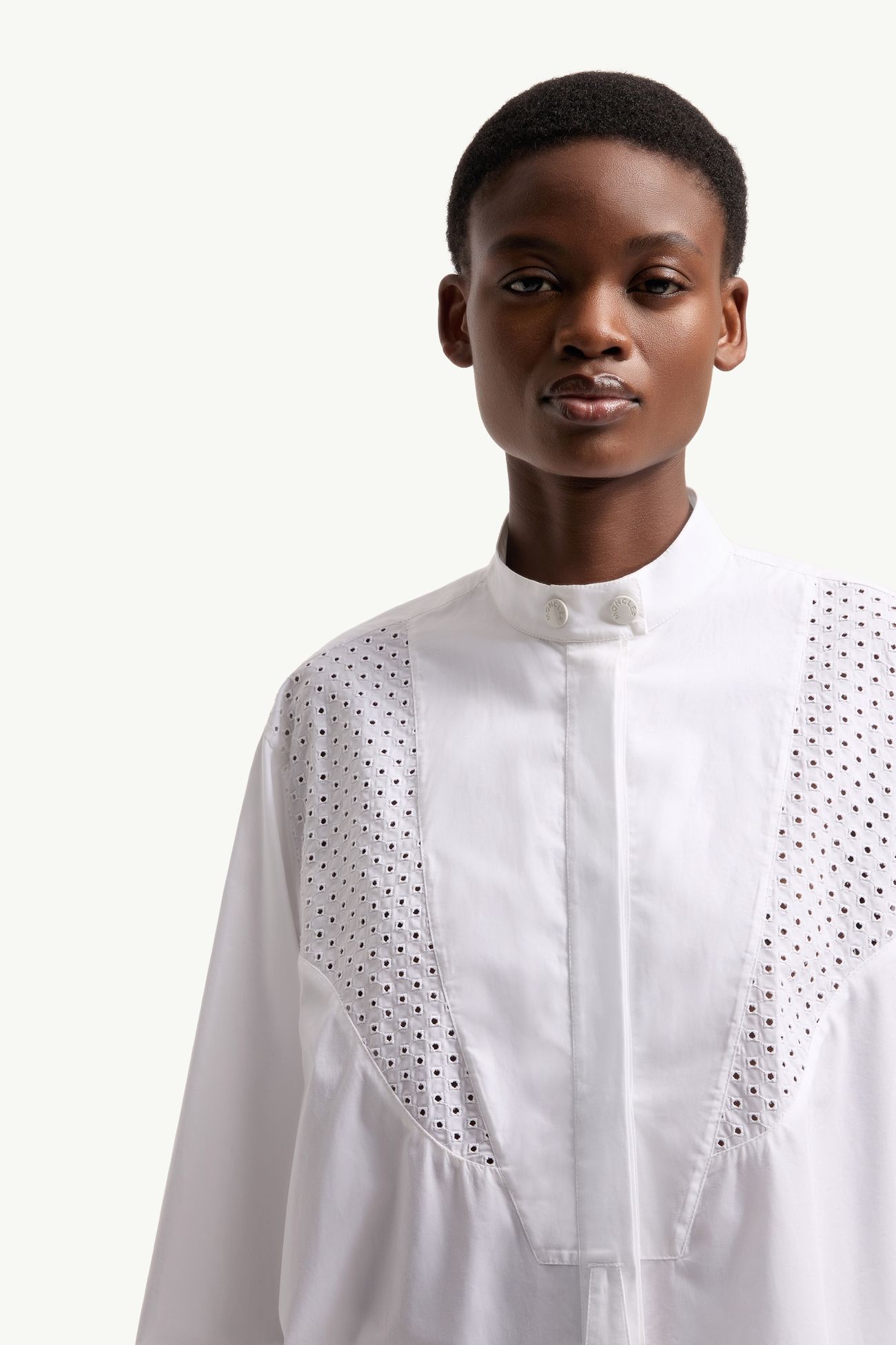 San Gallo Cotton Poplin Shirt Women White Moncler 5