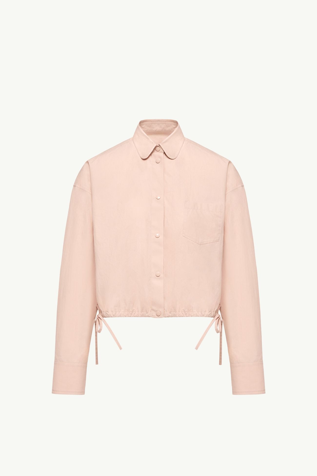 Cotton Poplin Long Sleeve Shirt Women Pink Moncler 2
