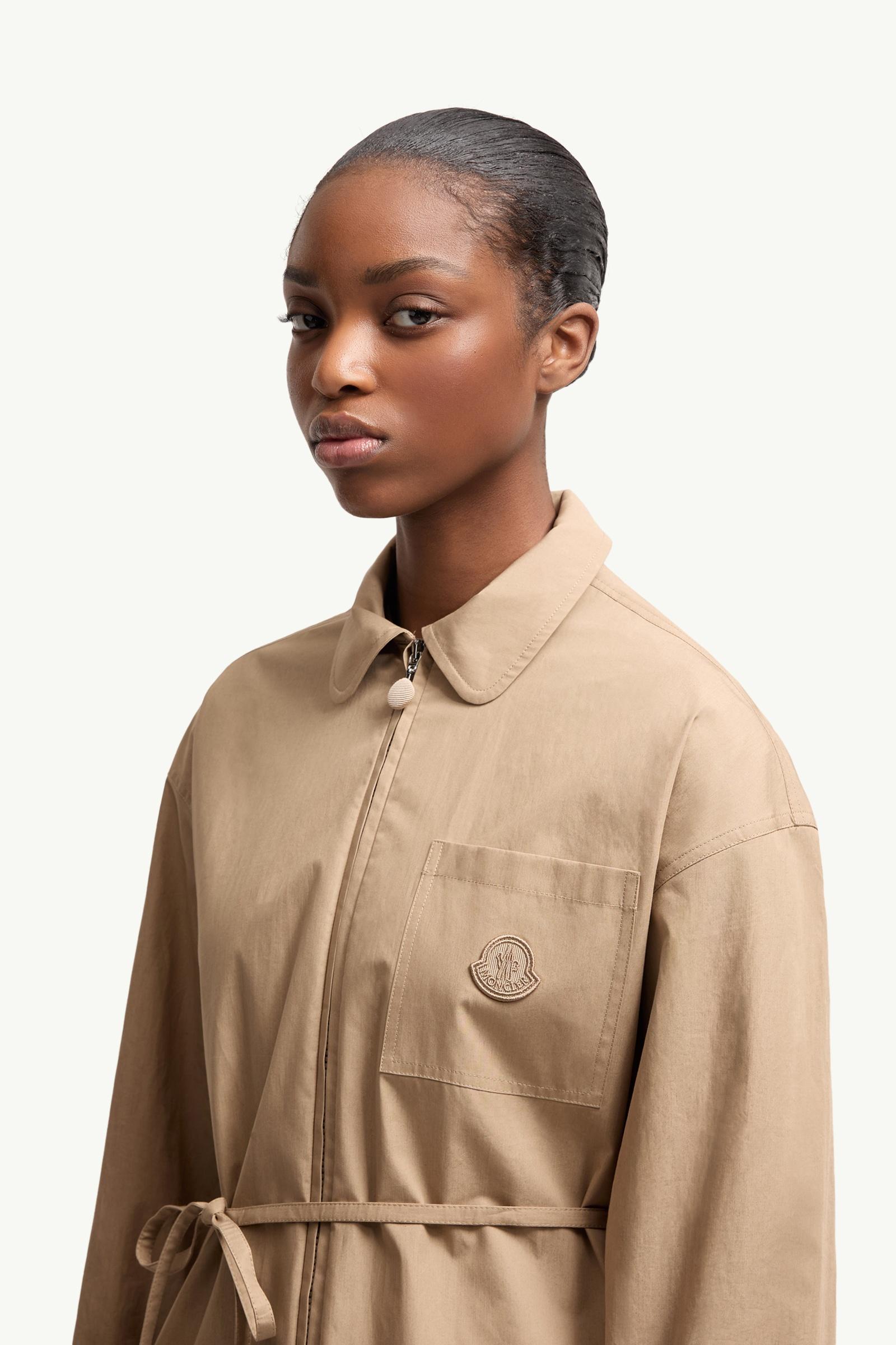 トップス MONCLER Beige Cotton Poplin Zip-Up Shirt Jacket - Tops & T-shirts for