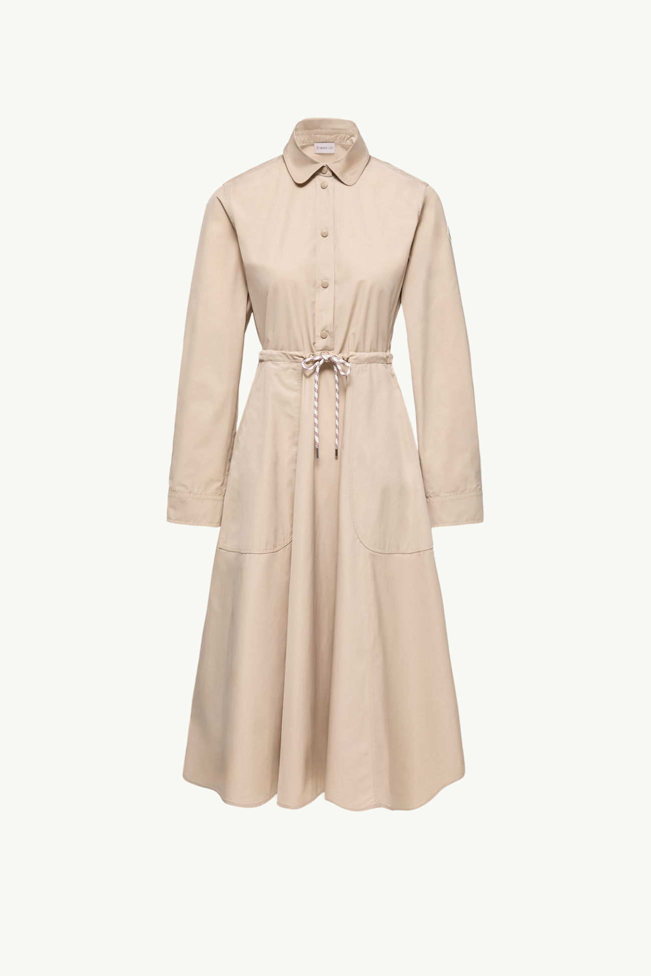 Abito chemisier midi in popeline Donna Beige Moncler 2